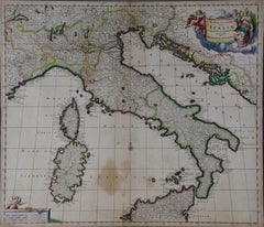 Italy, Sicily, Sardinia, Corsica and Dalmatian Coast: A 17th Century Dutch Map