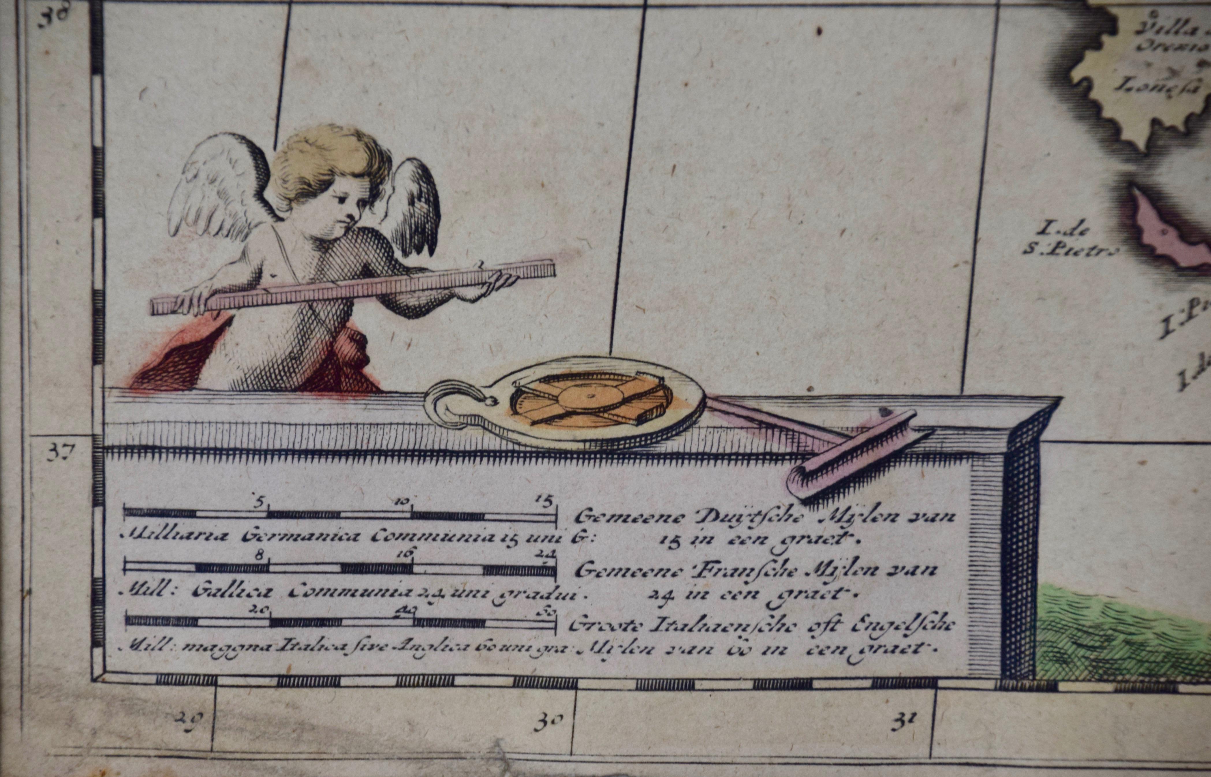 Italie, Sicile, Sardaigne, Corse et côte dalmate : Une carte hollandaise du 17e siècle Bon état - En vente à Alamo, CA