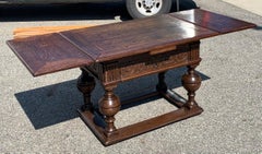 17th Century Dutch Oak Jacobean Withdraw Table