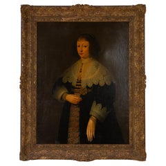 17th Century Dutch Old Master Portrait of Noble Lady 