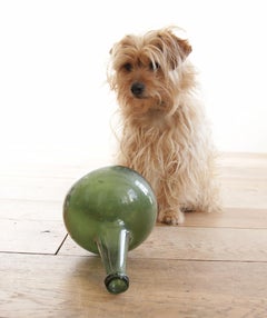 17th Century Dutch Onion Bottle Glass Wine Bottle