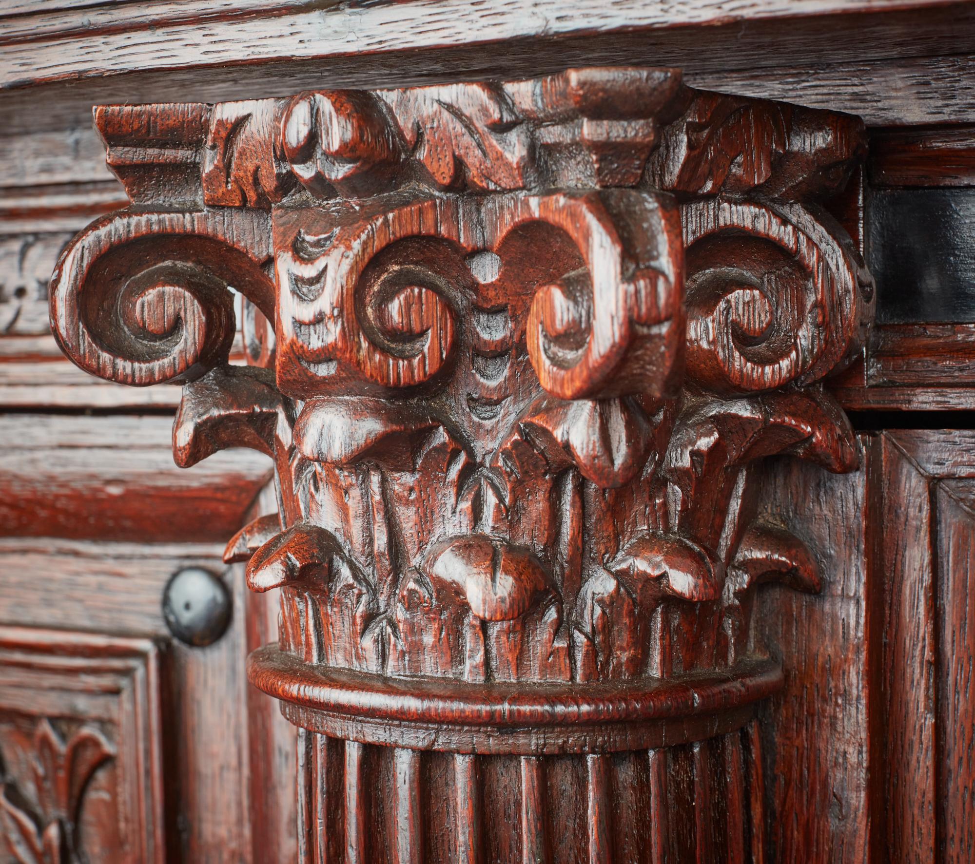 A rare 17th century Dutch Renaissance Cupboard, also known as a 'Keeftkast.' This timeless masterpiece embodies the essence of the Dutch Golden Age, meticulously crafted to captivate both the eye and soul.

Crafted during a period of unrivalled