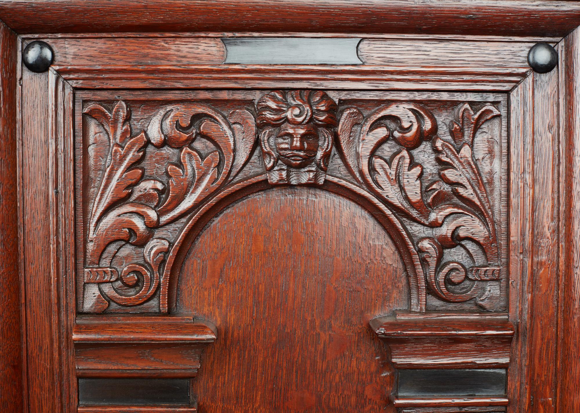 17th Century Dutch Renaissance Oak and Ebonised Cupboard, Circa 1640 For Sale 1