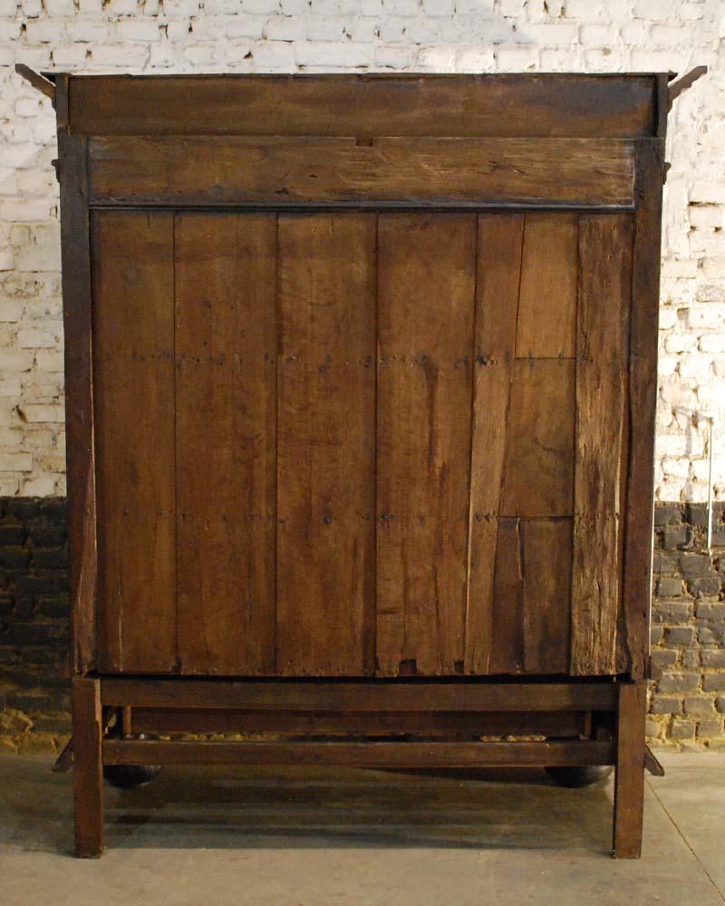 17th Century Dutch Renaissance Oak and Ebony Two-Door Cabinet 10