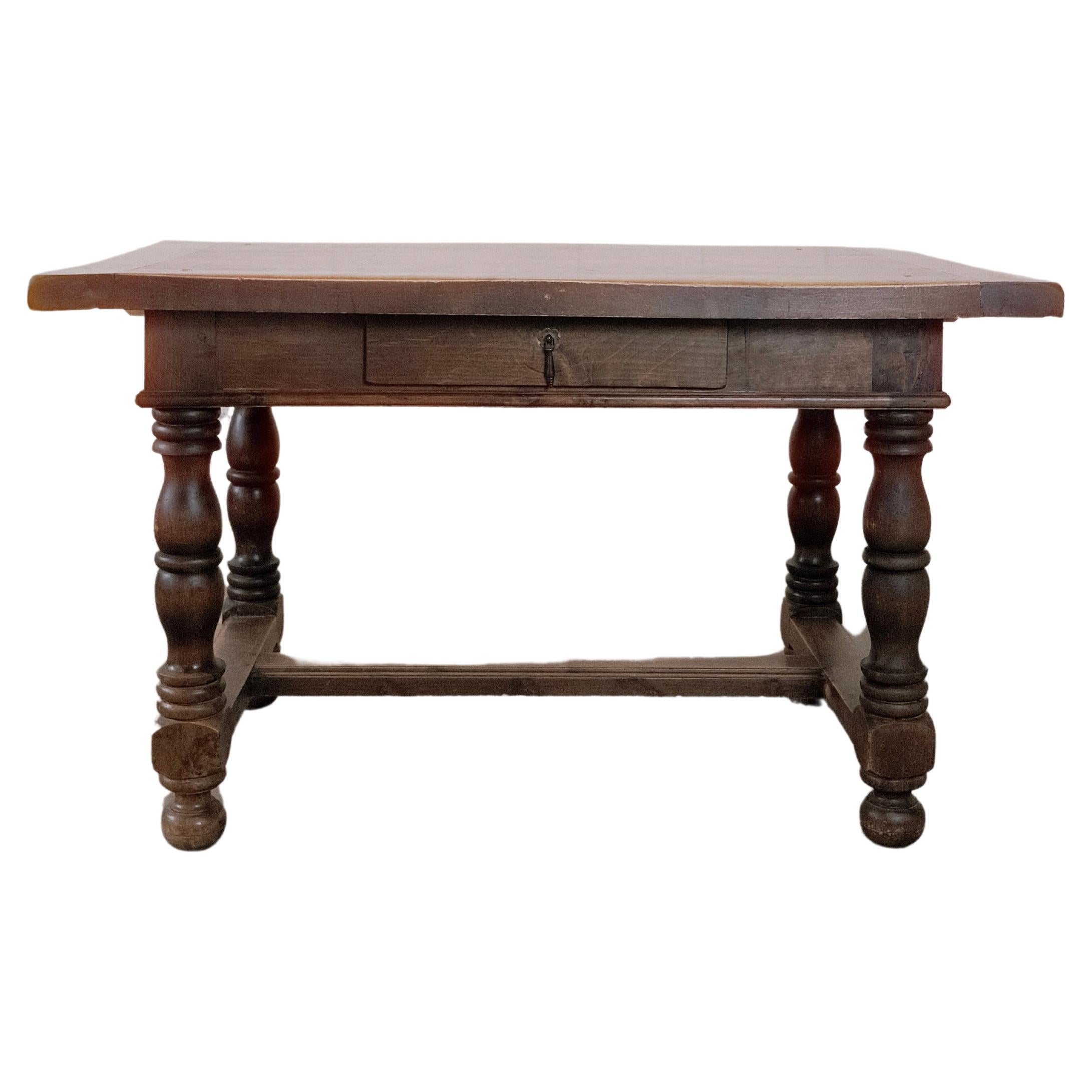 17th Century Dutch Renaissance Oak 'Bolpoot Tafel' Table For Sale