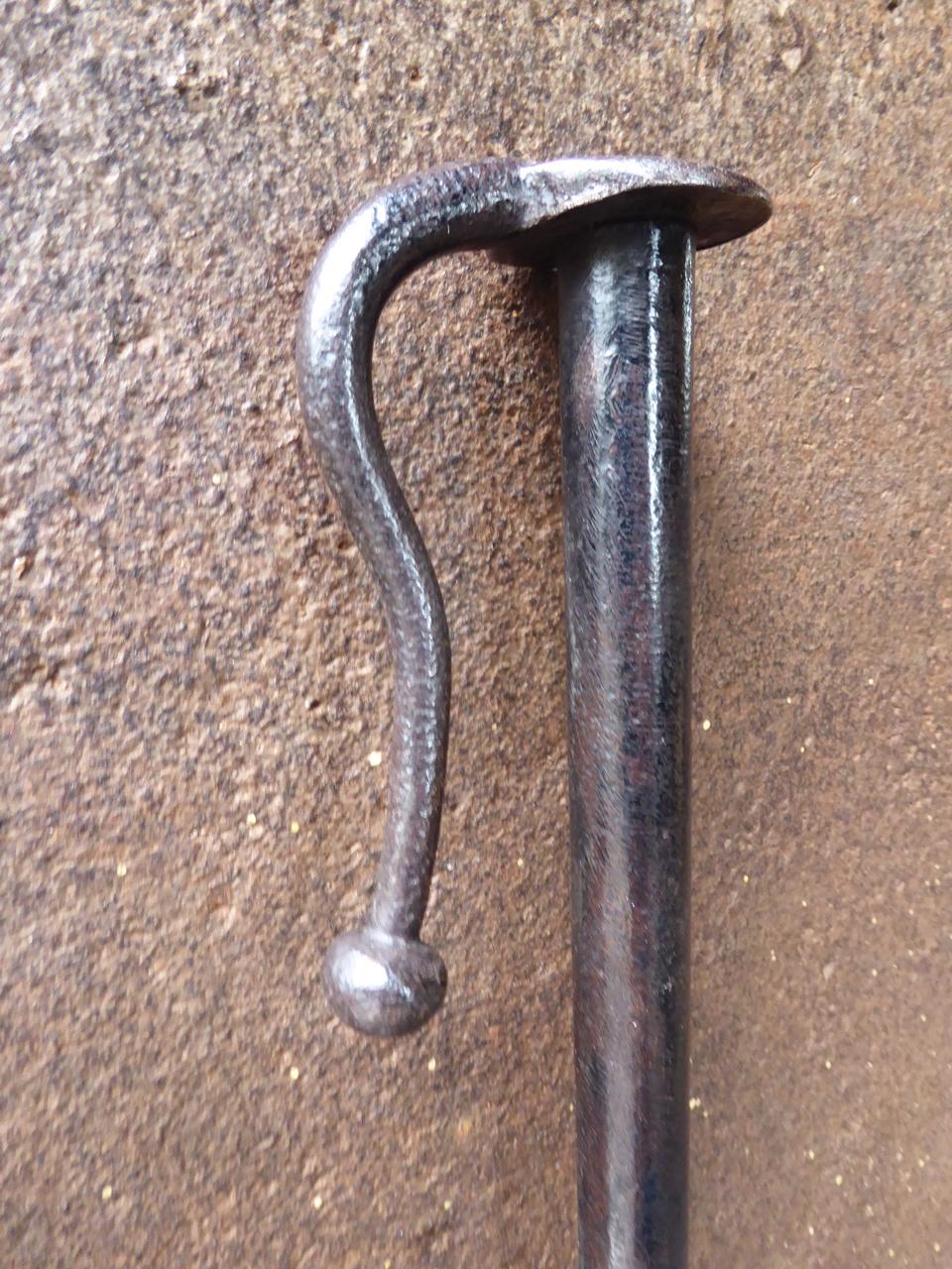 Forged 17th Century Dutch Wrought Iron Blow Poker