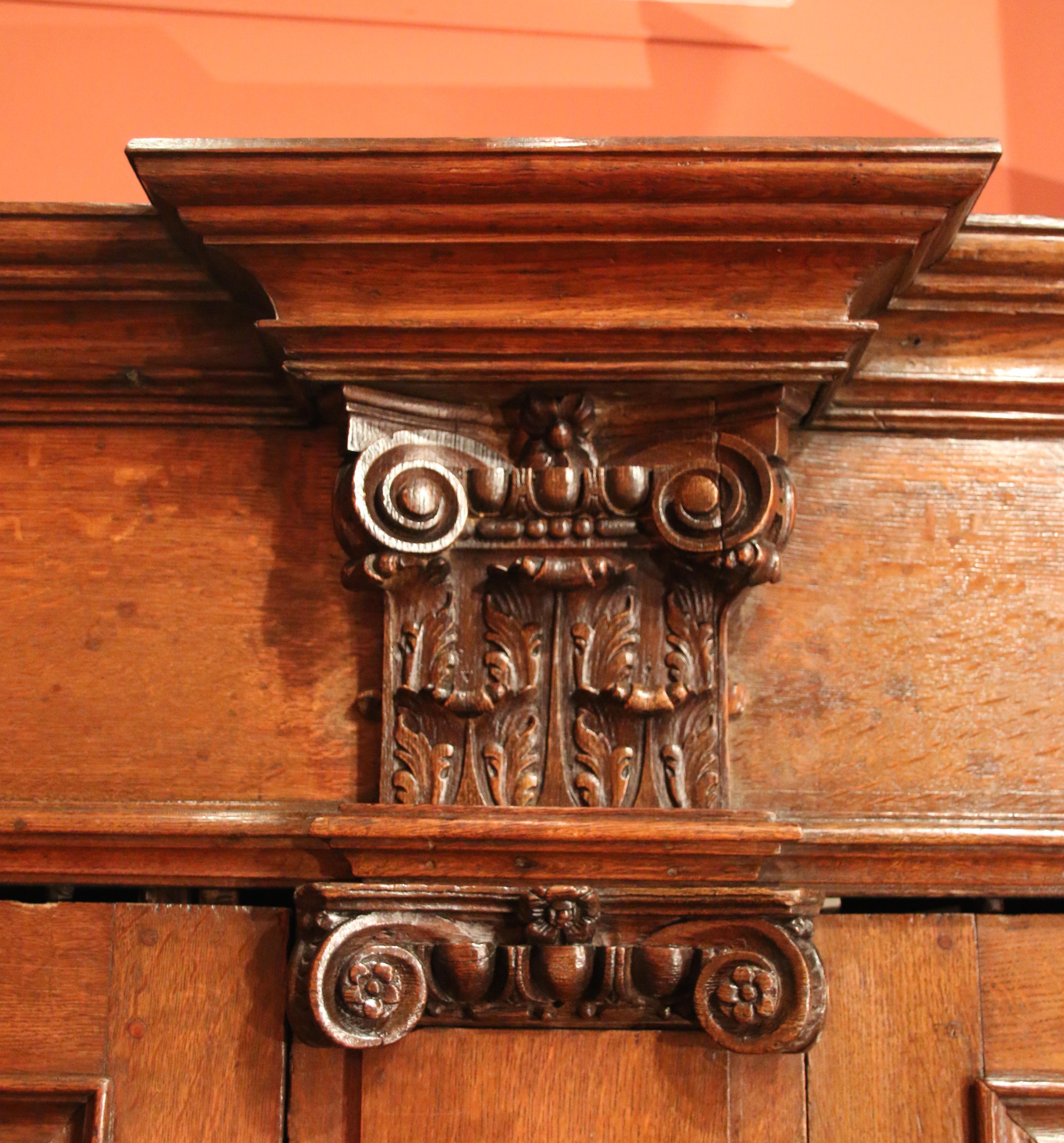 18th Century and Earlier 17th Century Emblazoned Germanic Armoire For Sale