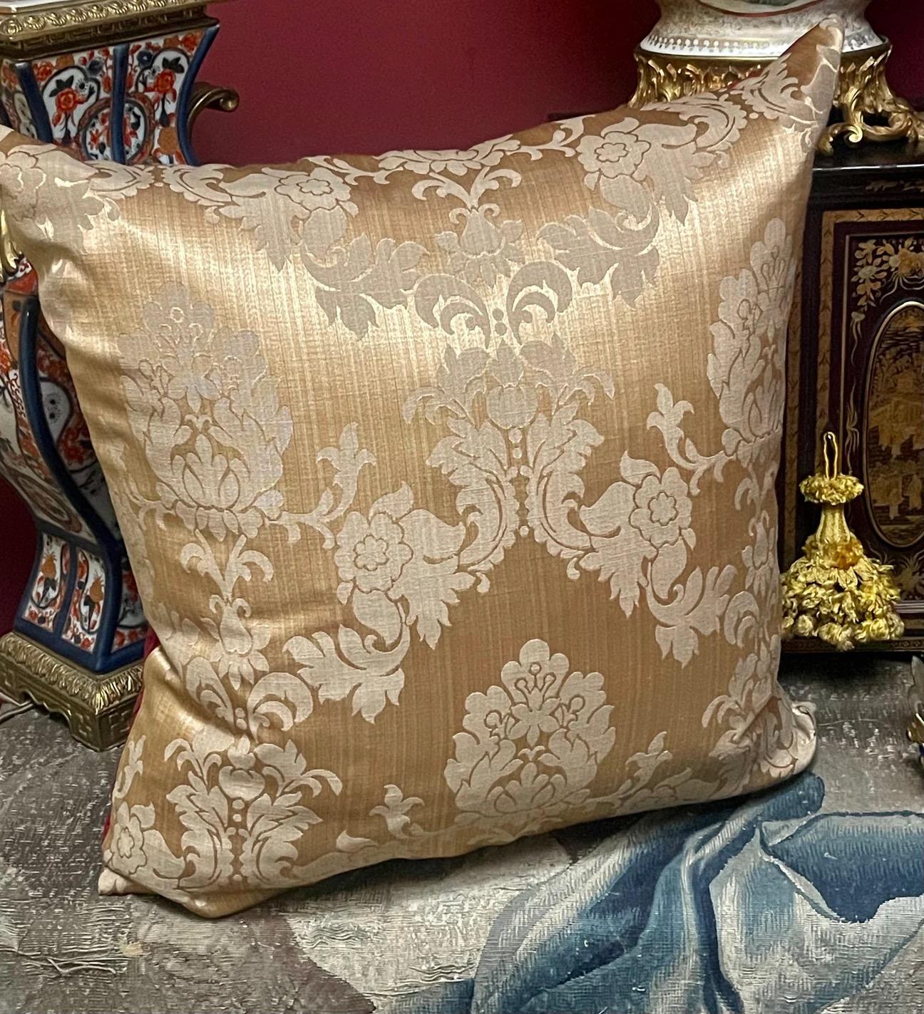 18th Century and Earlier 17th Century Embroidered Velvet Panel Hand Made Bespoke Pillow For Sale