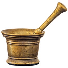 17th Century English Bronze Pestle and Mortar