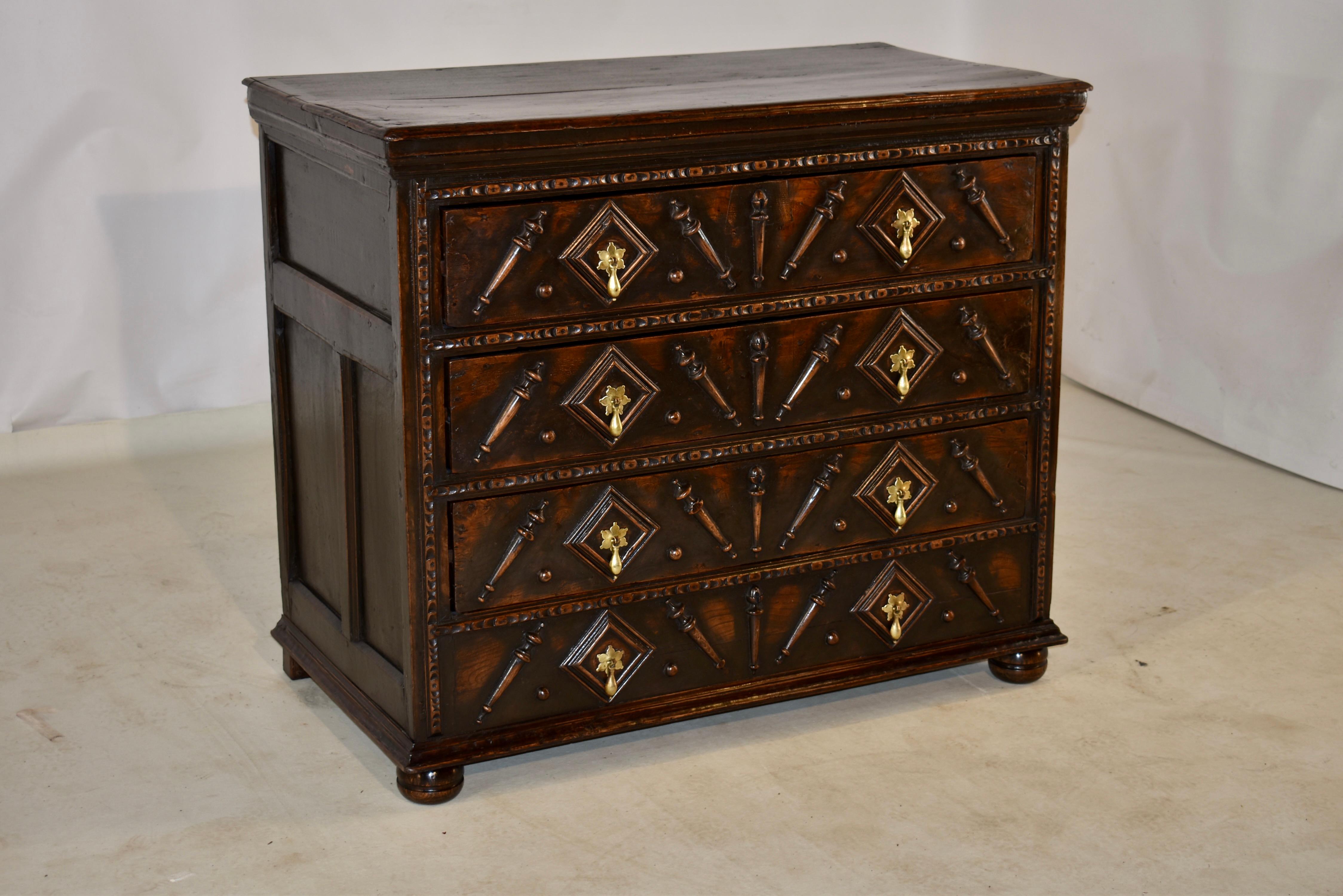 Charles II 17th Century English Chest of Drawers For Sale