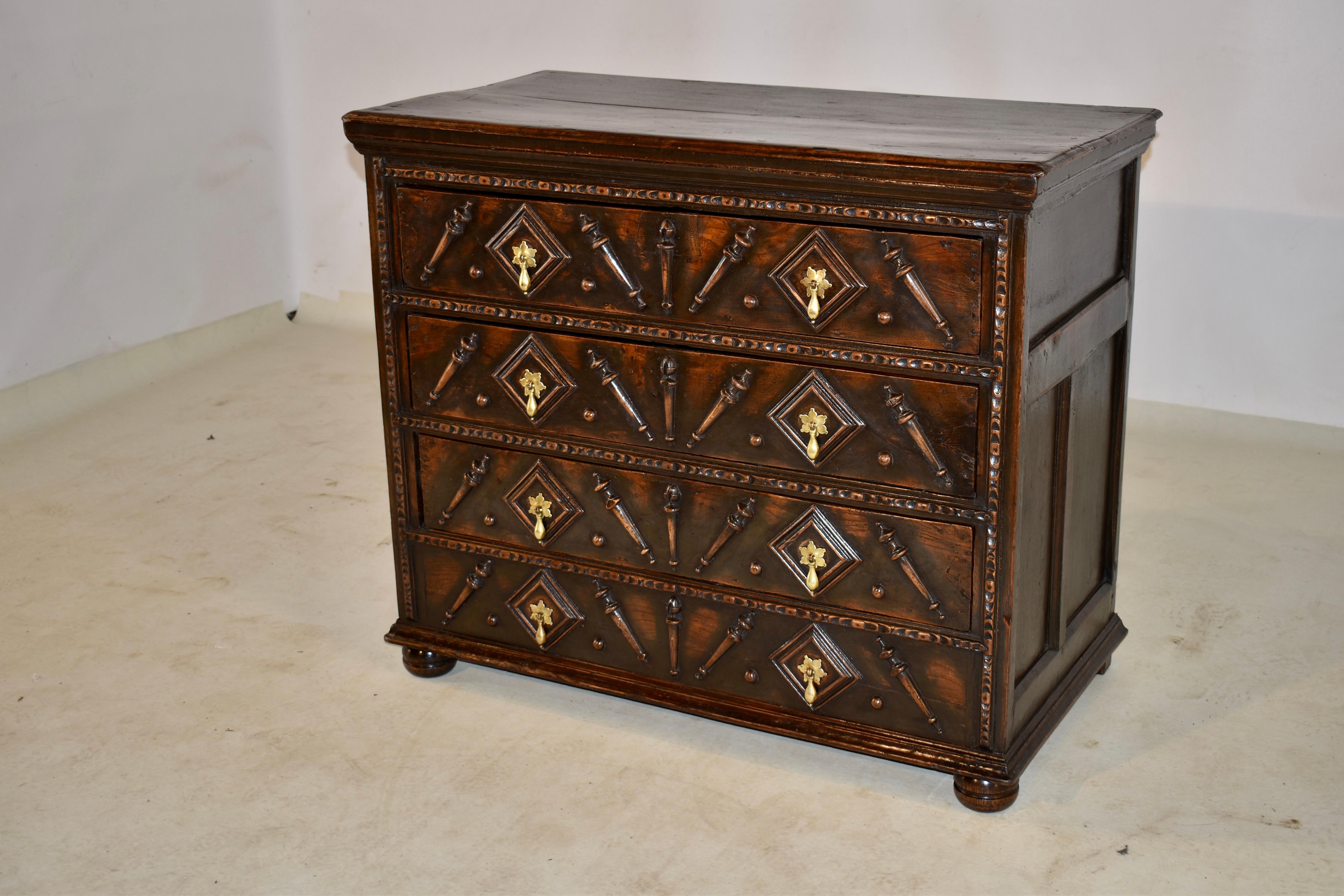 18th Century and Earlier 17th Century English Chest of Drawers For Sale