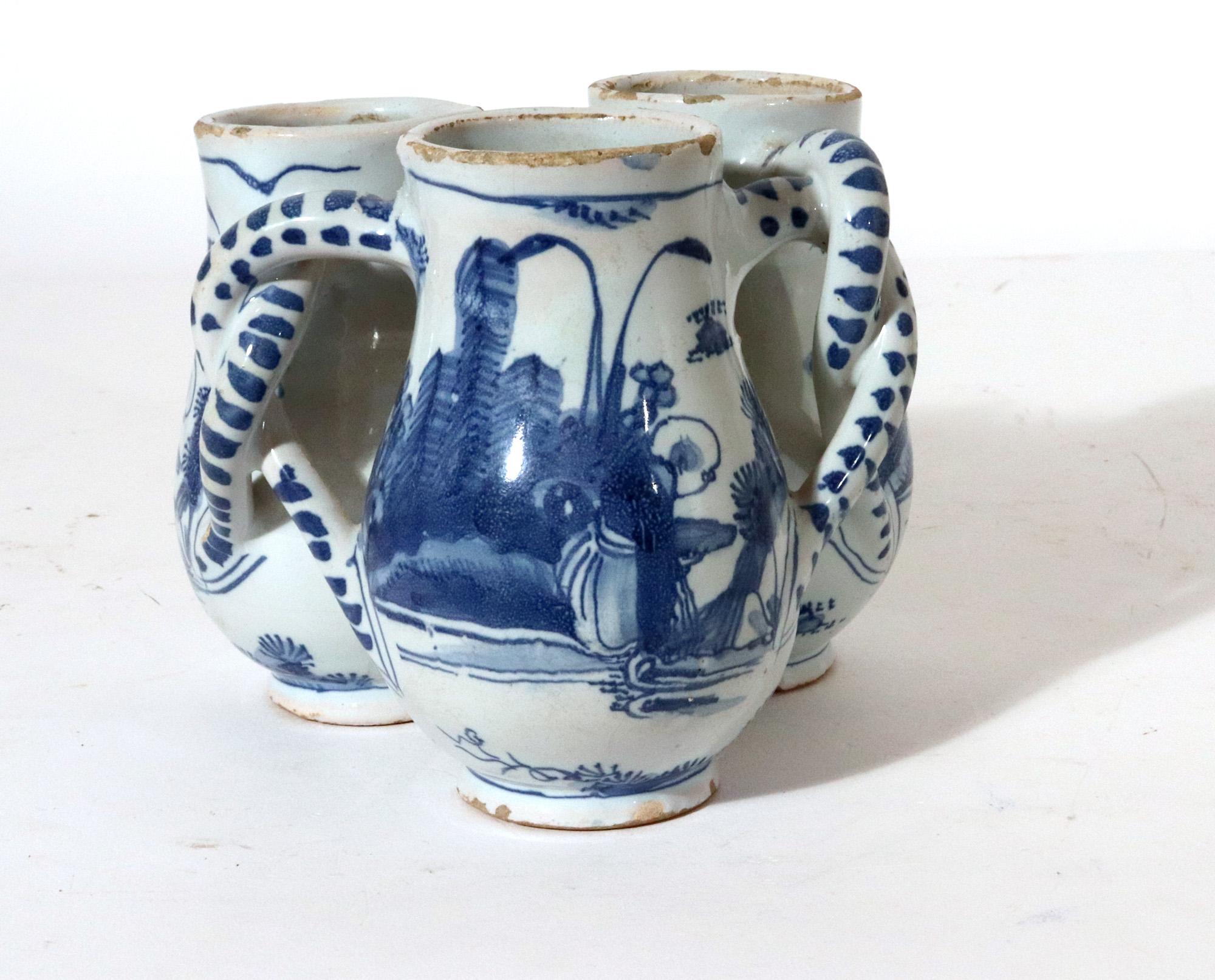 Faience 17th Century English Delftware Fuddling Cup