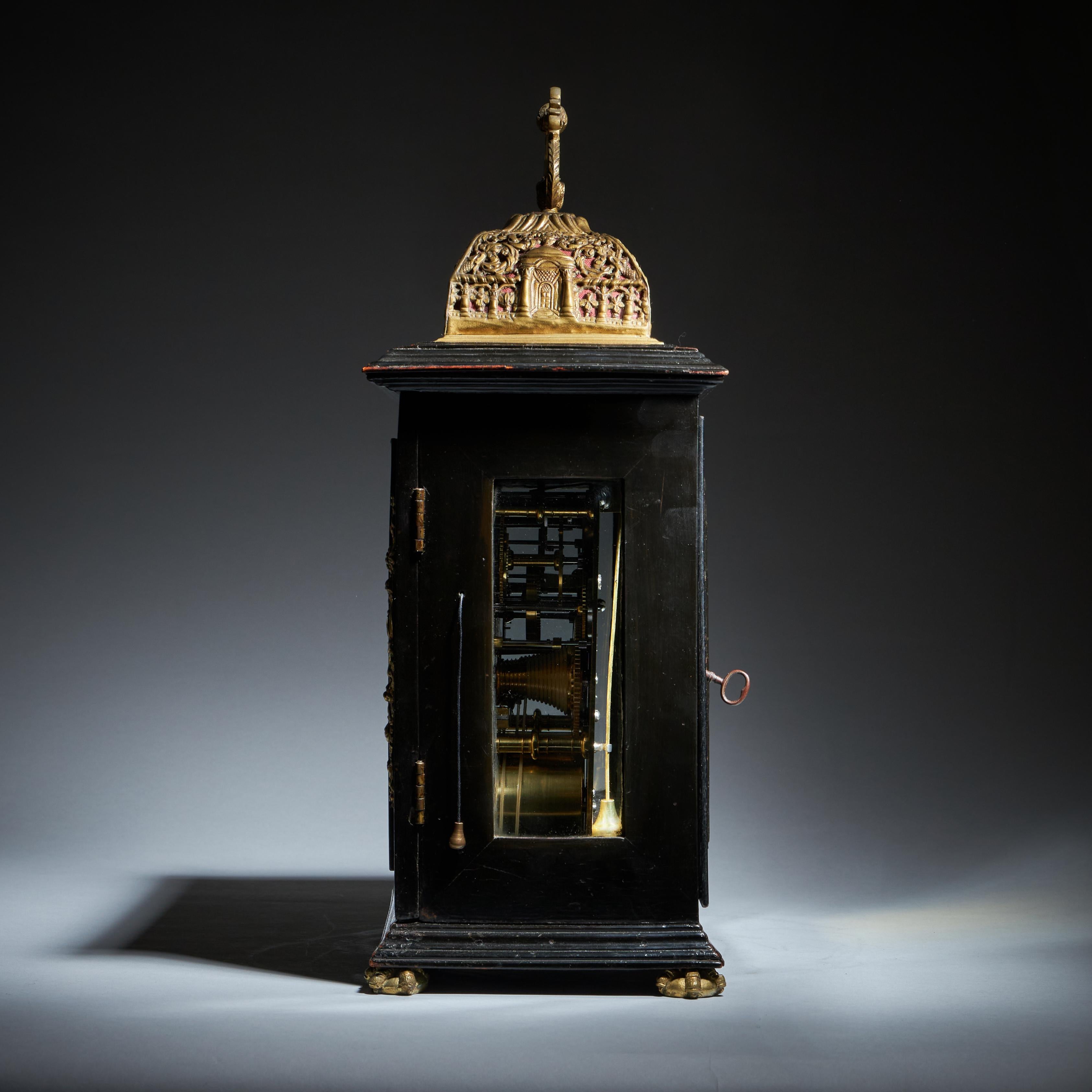 17th Century English eight-day spring-driven table clock, by John Wrench For Sale 1
