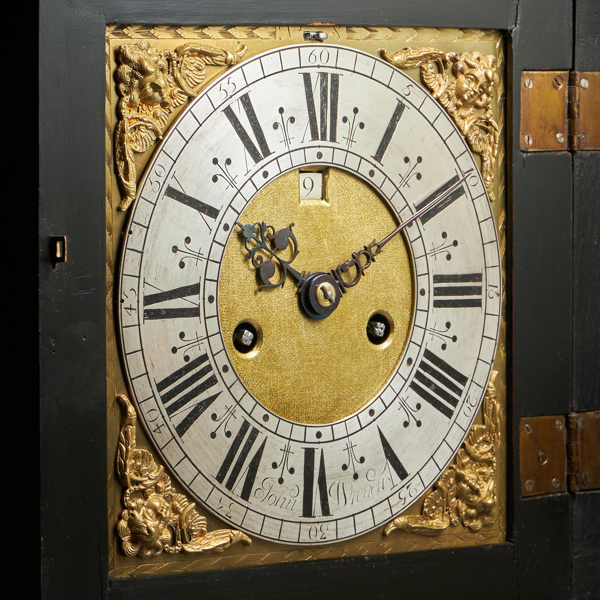17th Century English eight-day spring-driven table clock, by John Wrench For Sale 2