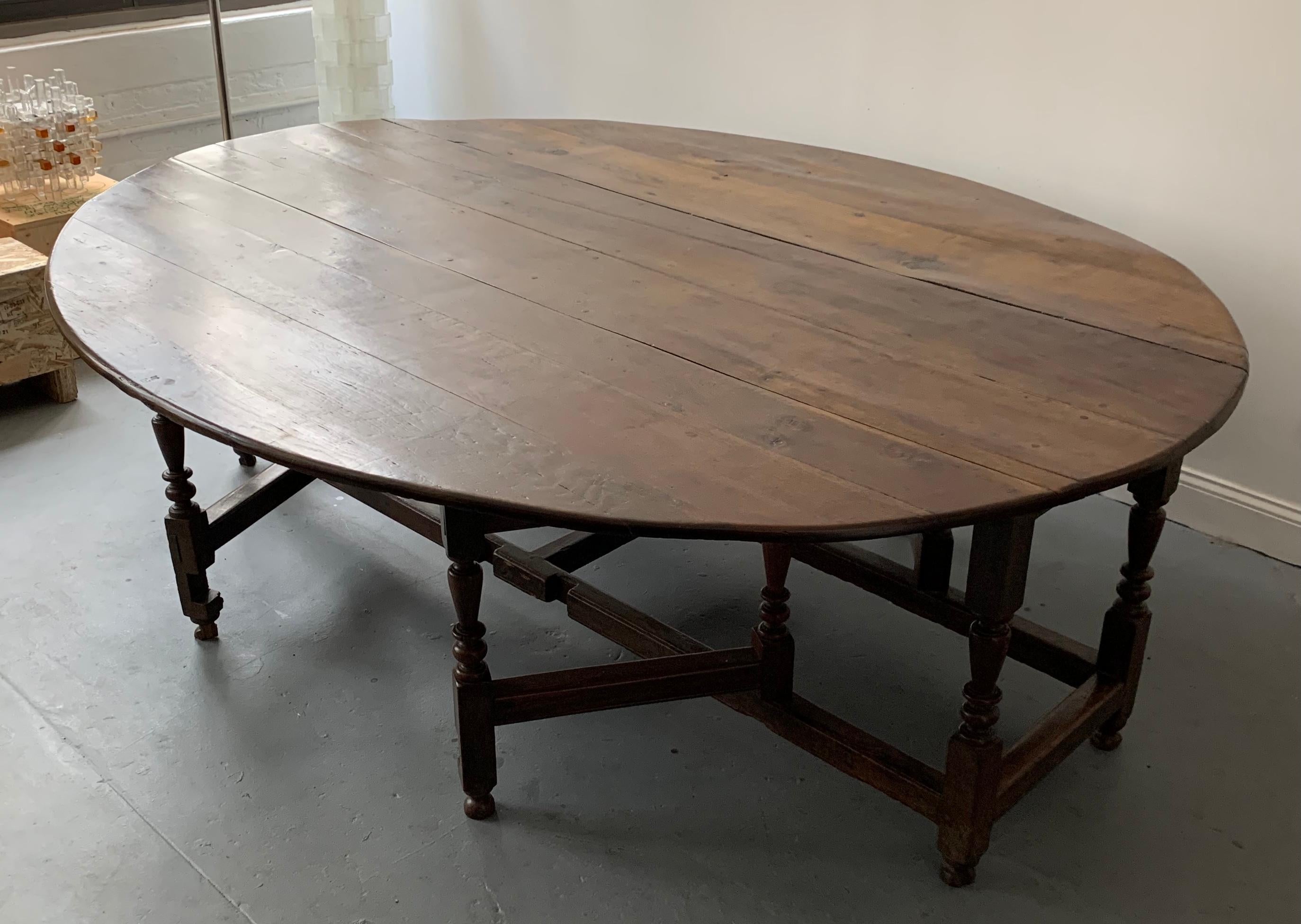 18th Century and Earlier 17th Century English Gate-Leg Oak Table