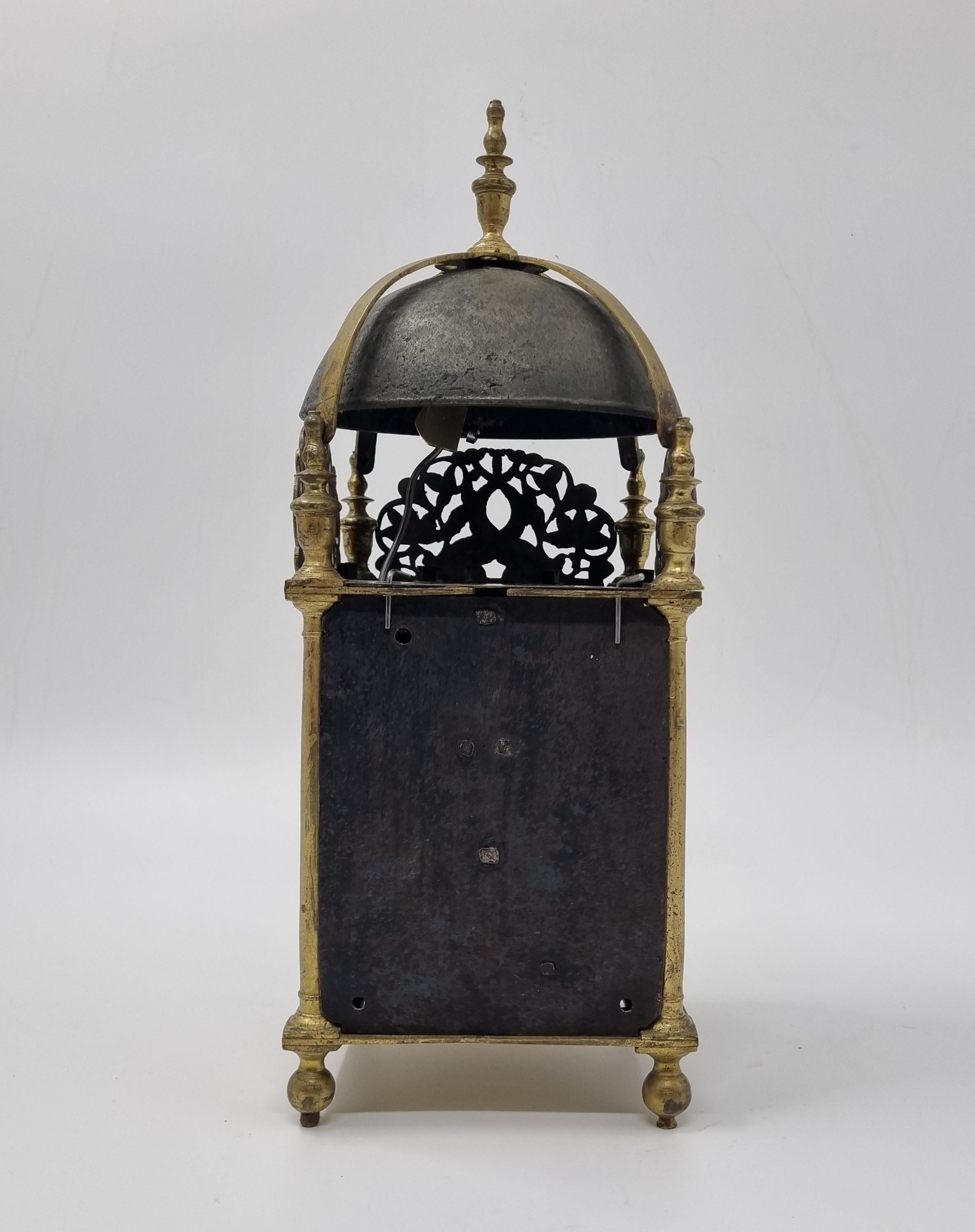 17th-Century English Lantern Clock by Ignatius Huggeford For Sale 3