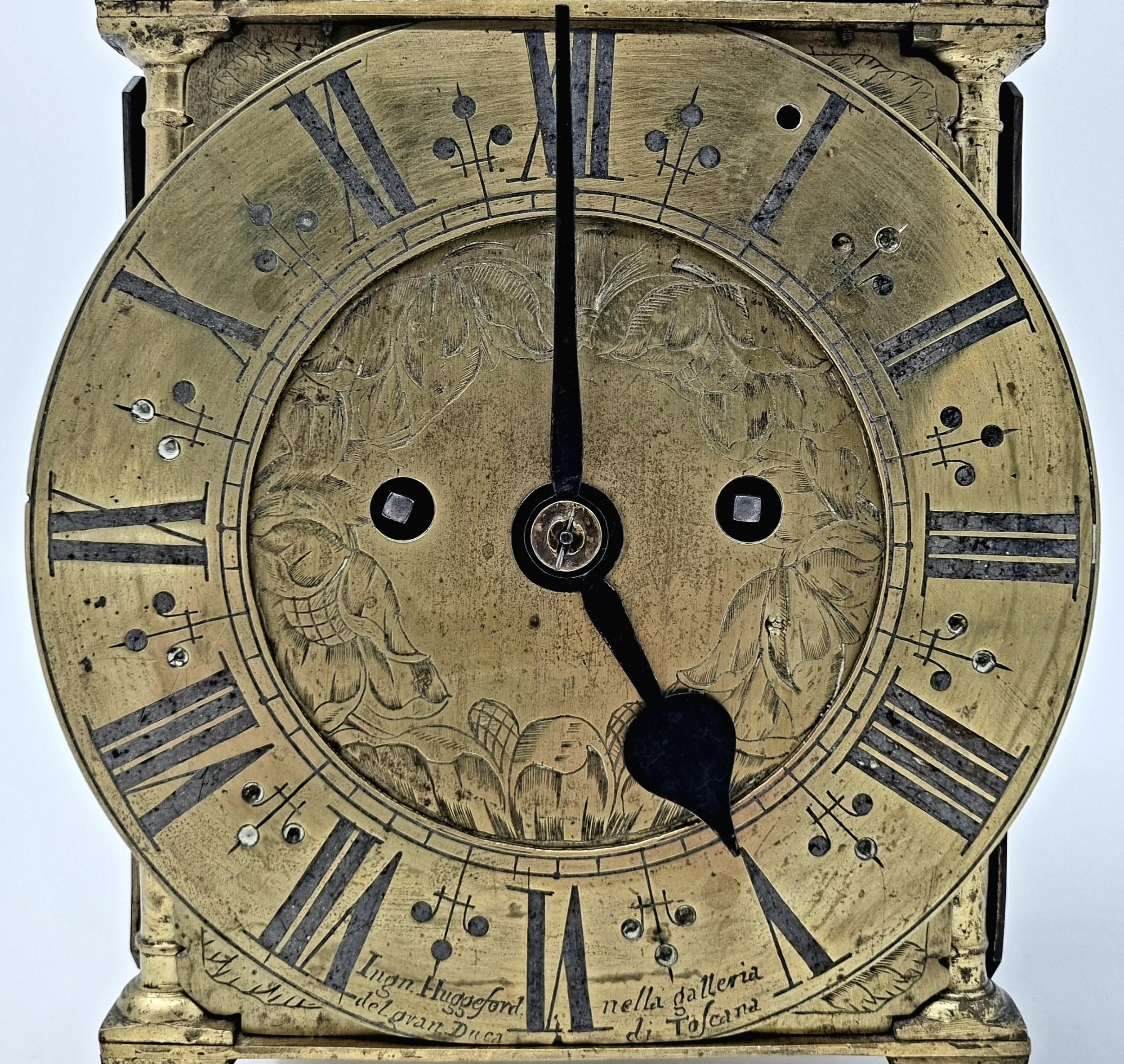 17th-Century English Lantern Clock by Ignatius Huggeford In Good Condition For Sale In Hoddesdon, GB