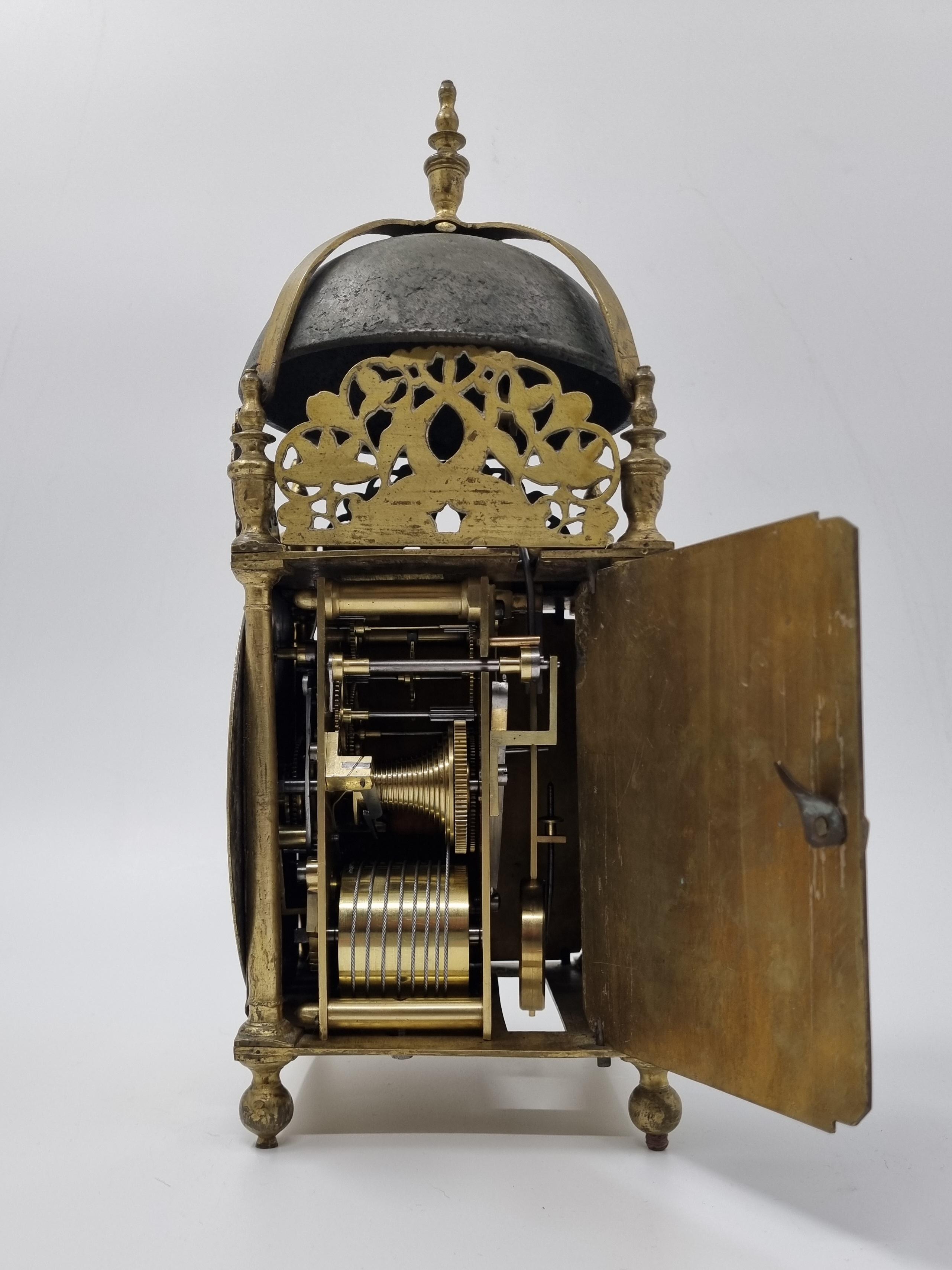 17th-Century English Lantern Clock by Ignatius Huggeford For Sale 1