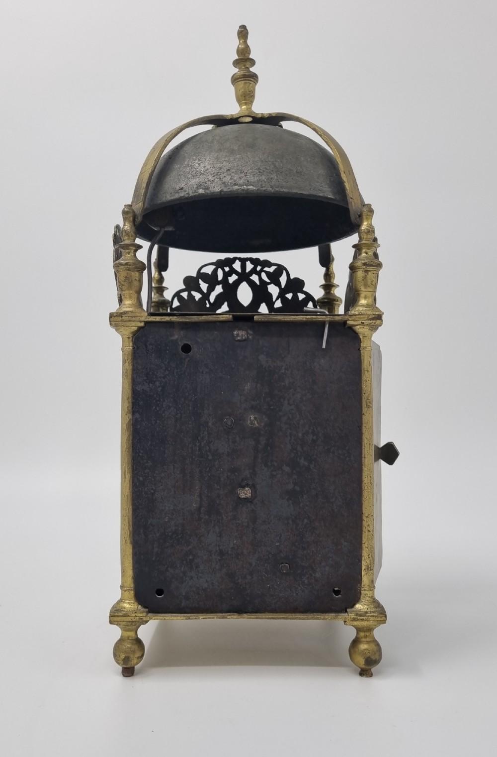 17th-Century English Lantern Clock by Ignatius Huggeford For Sale 2