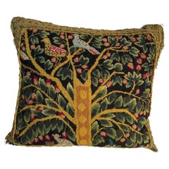 17th Century English Needlepoint Tapestry Pillow Circa 1600