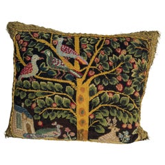 17th Century English Needlepoint Tapestry Pillow