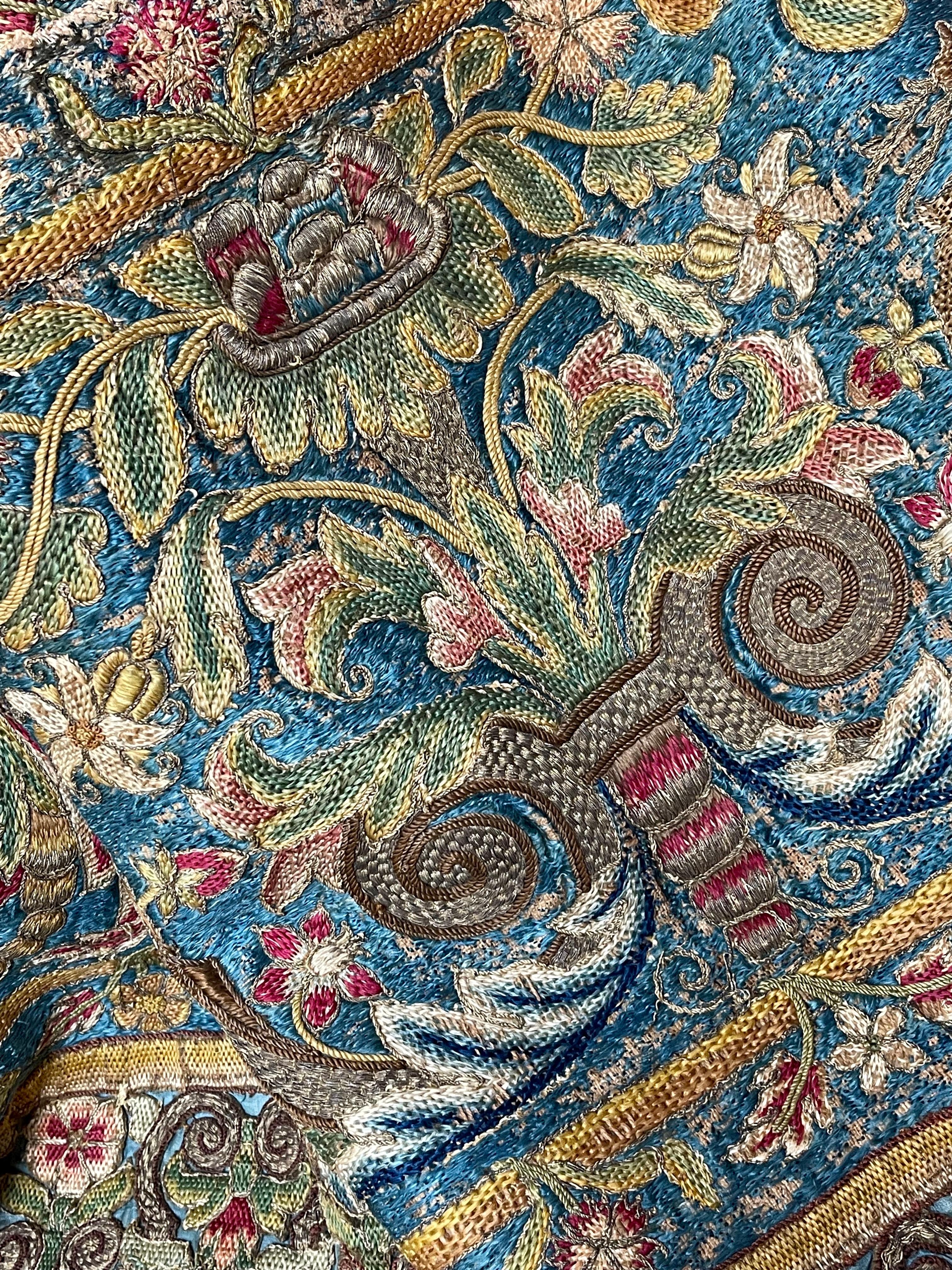 Panneau de broderie anglaise du 17e siècle en vente 7