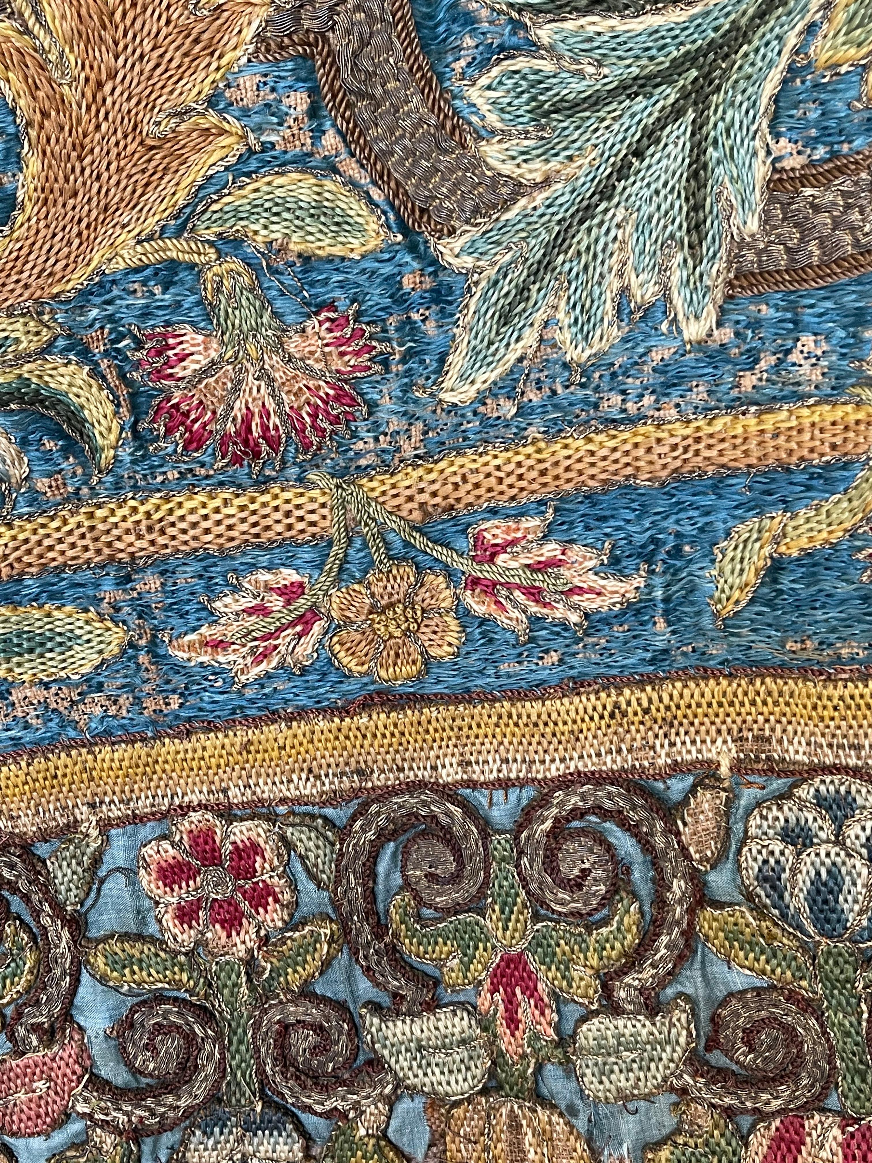 Panneau de broderie anglaise du 17e siècle en vente 9