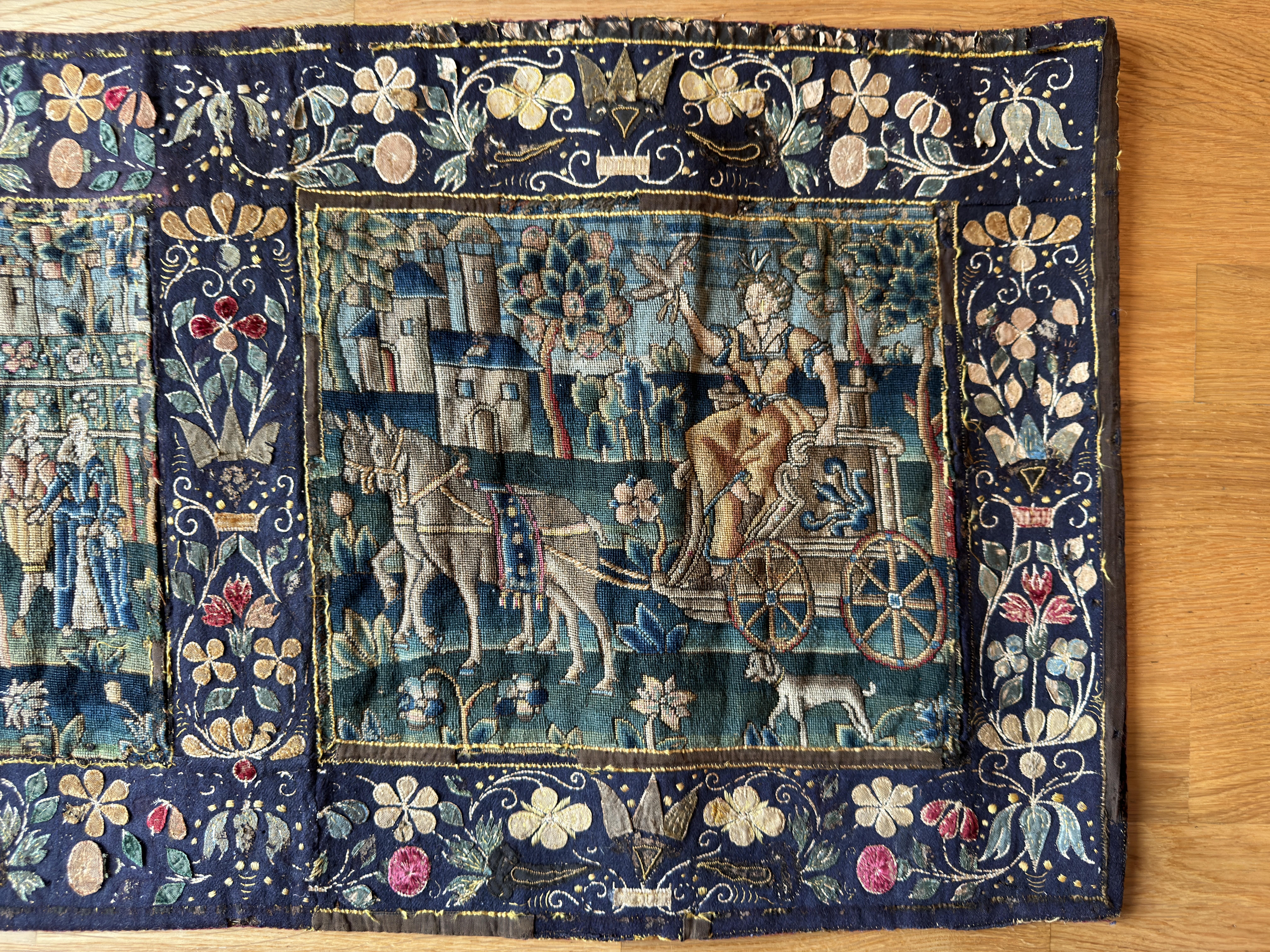 Hand-Woven 17th Century English Needlework Panel For Sale