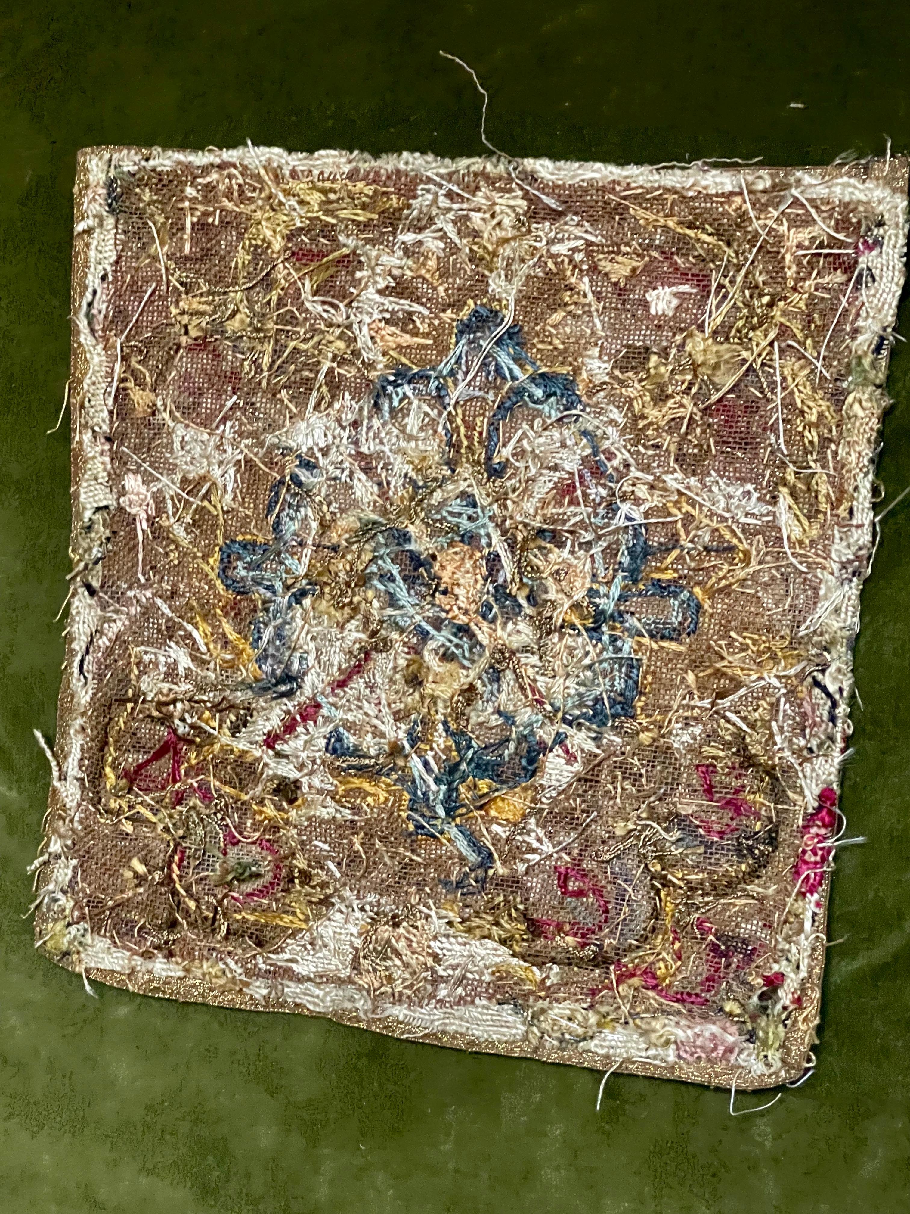 British 17th Century English Needlework Panel For Sale