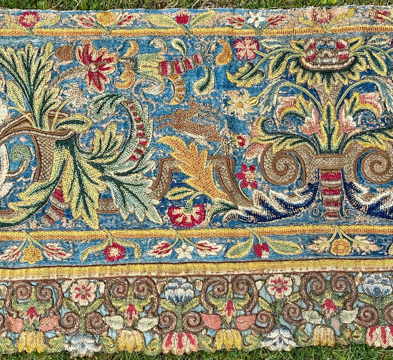 Panneau de broderie anglaise du 17e siècle Bon état - En vente à Canterbury, GB