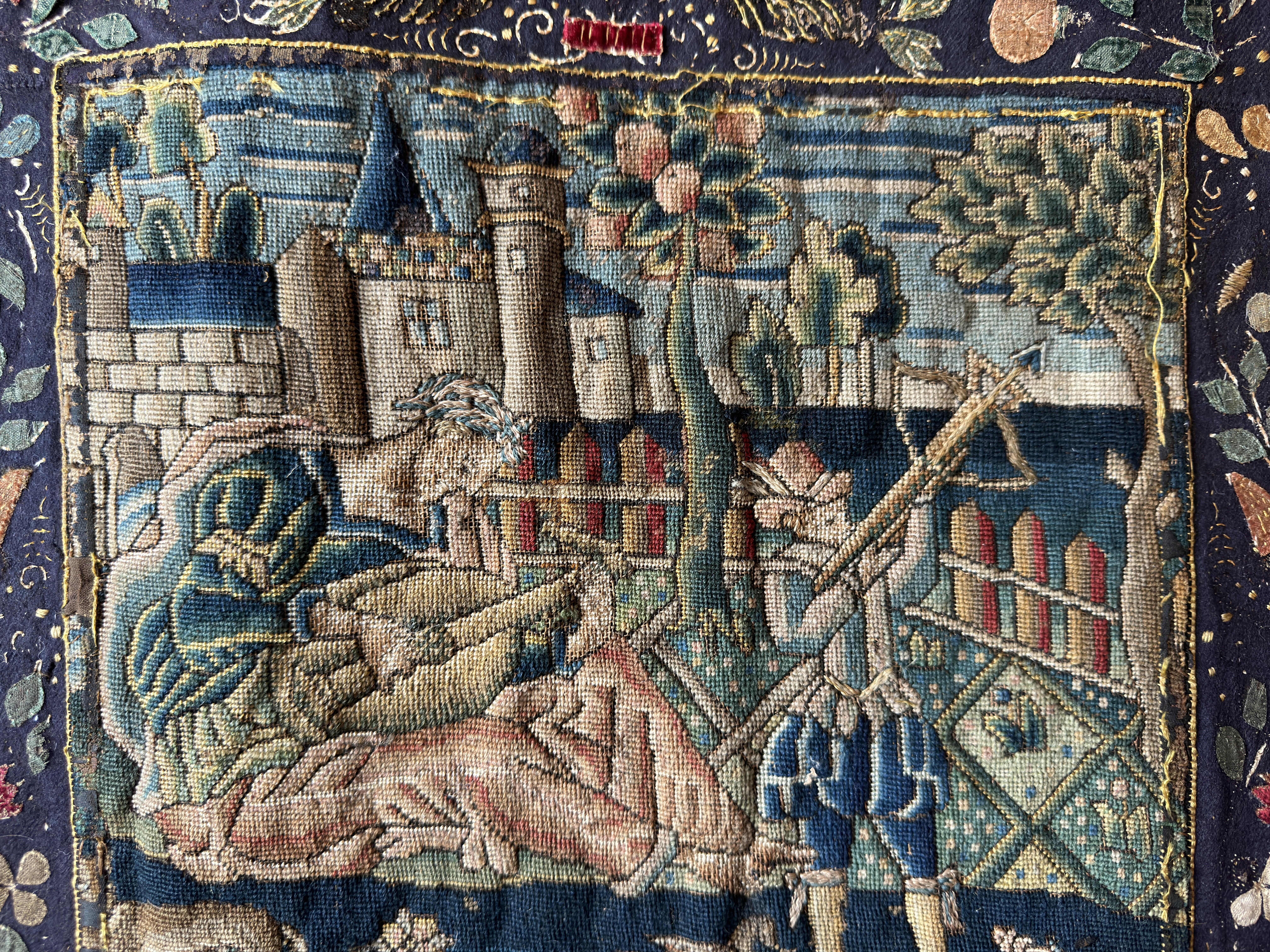 17th Century English Needlework Panel For Sale 1