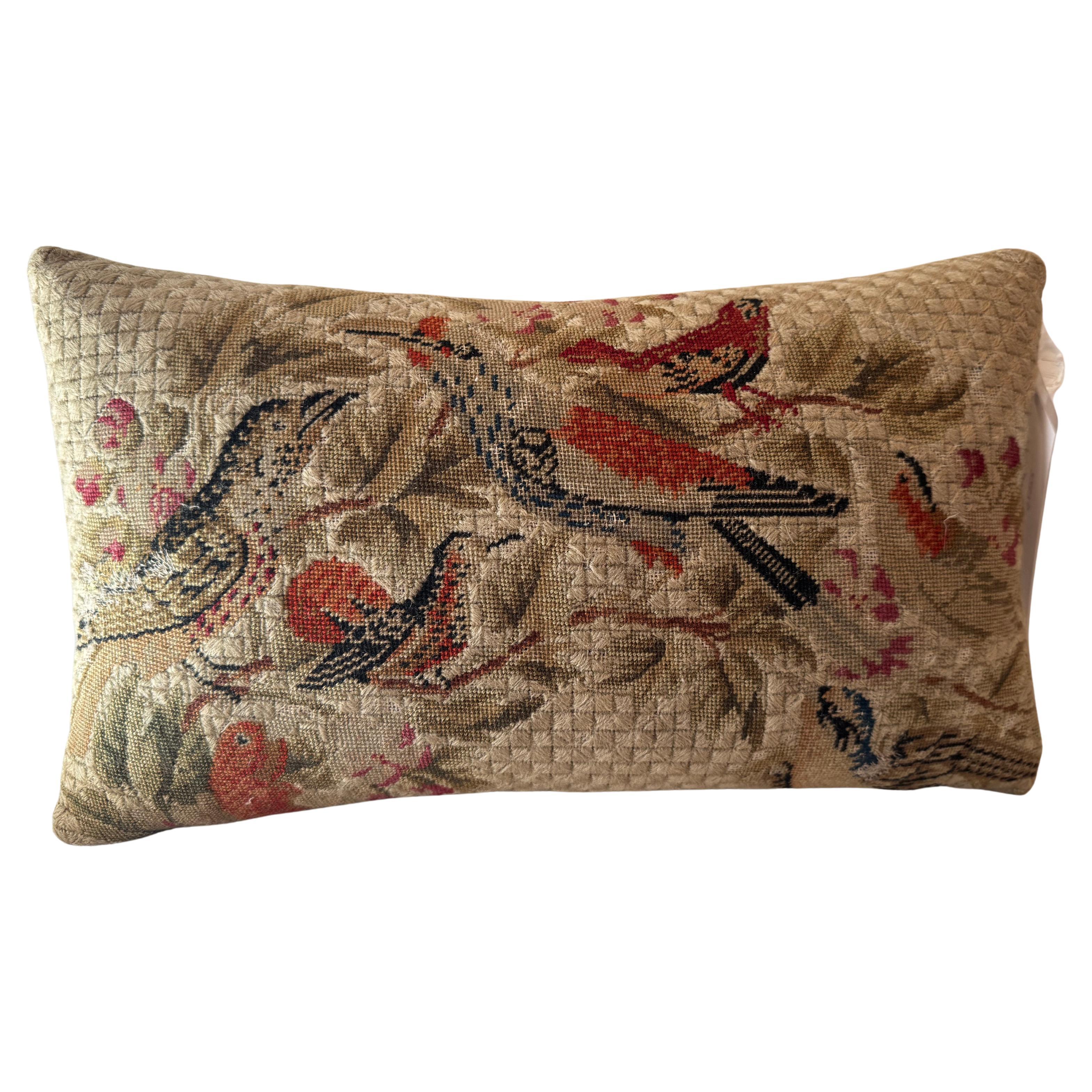 17th Century English Needlework Pillow
