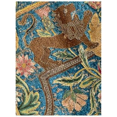 17th Century  English Needlework Valance