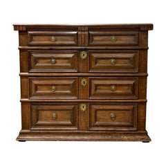 17th Century English Oak And Walnut Chest