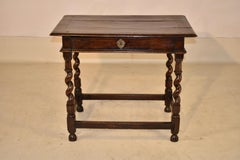17th Century English Oak Charles II Side Table