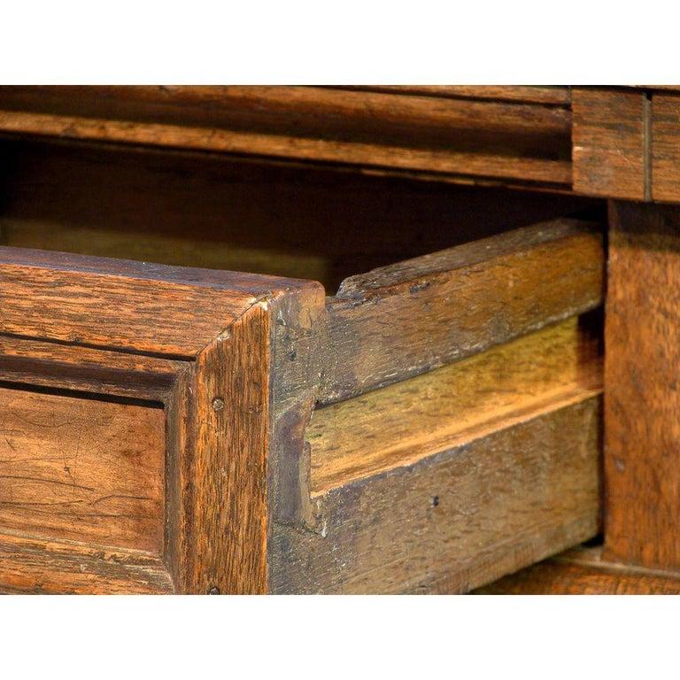 Charles II 17th Century English Oak And Walnut Chest For Sale