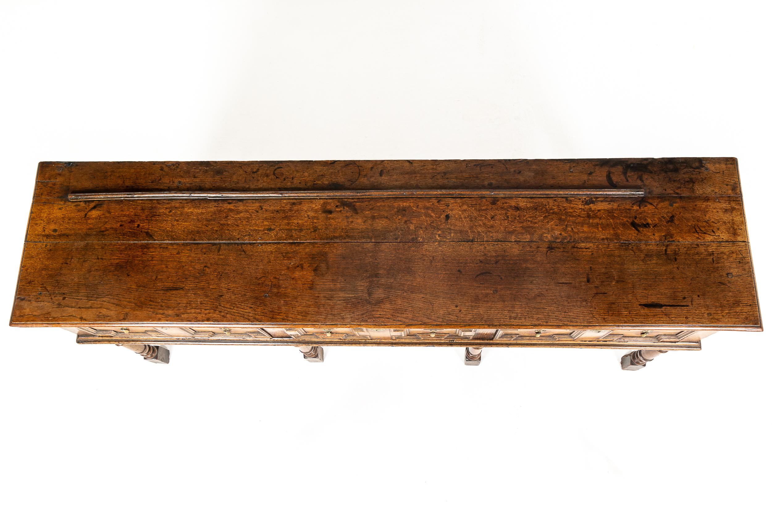 17th Century English Oak Dresser Base For Sale 4