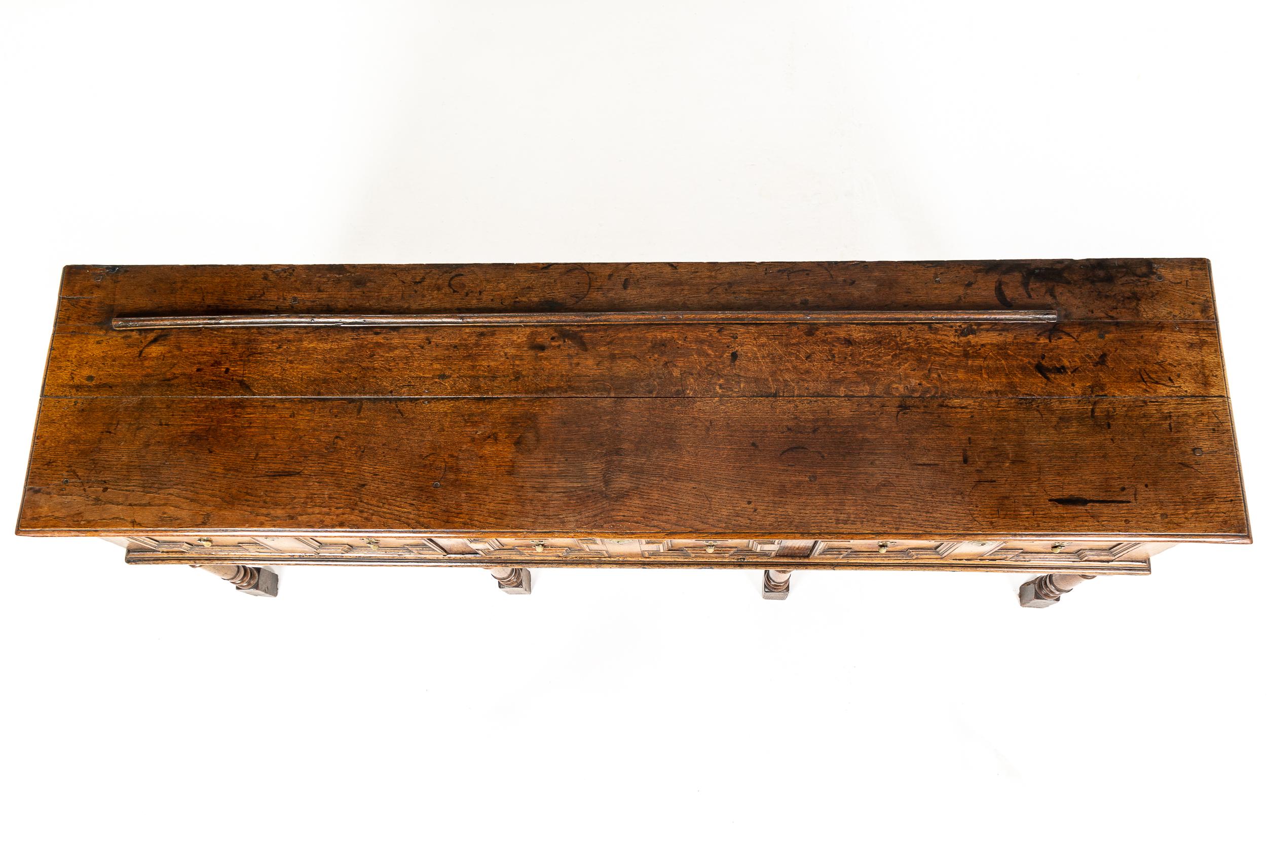 17th Century English Oak Dresser Base 4