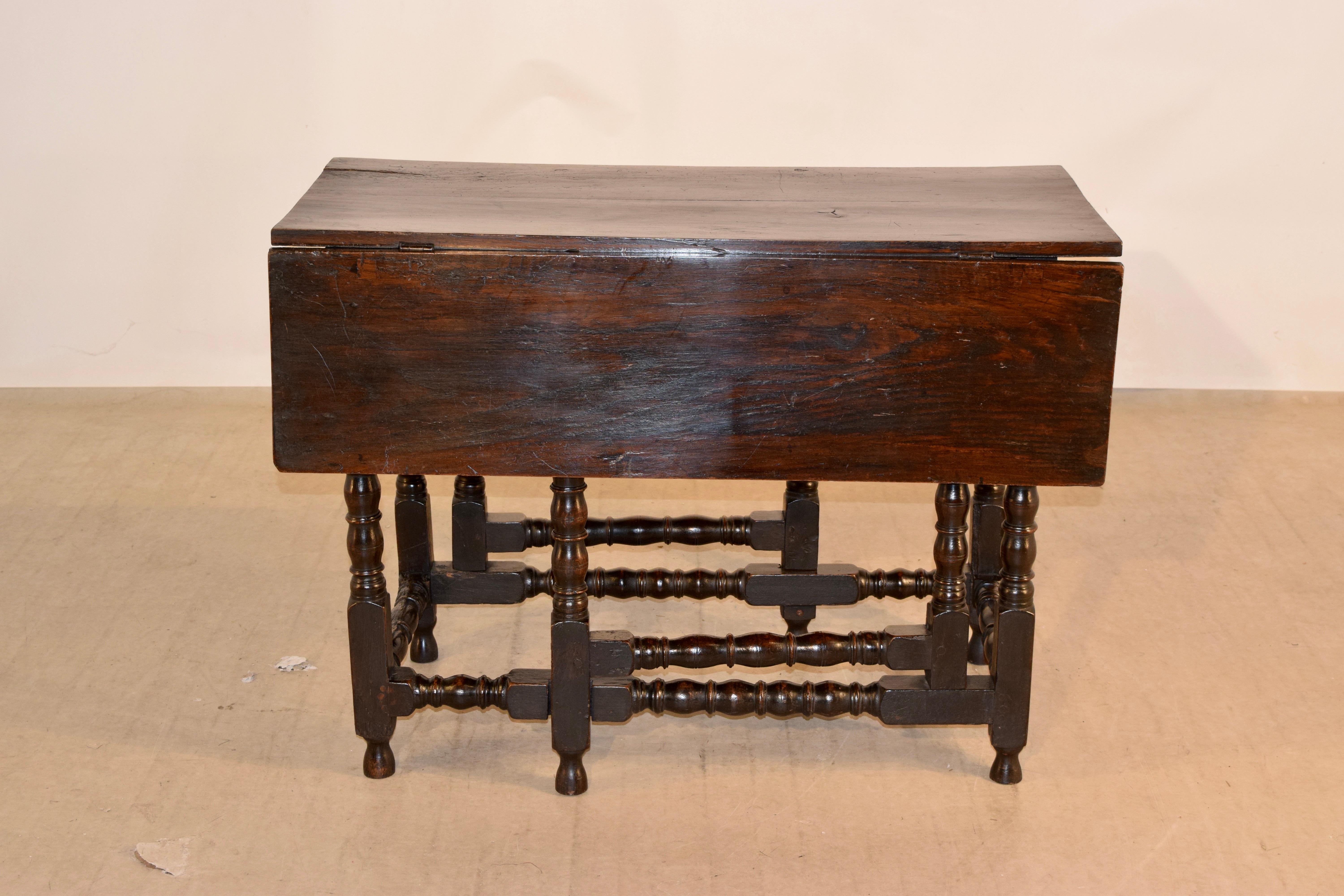 William and Mary 17th Century English Oak Gateleg Table For Sale