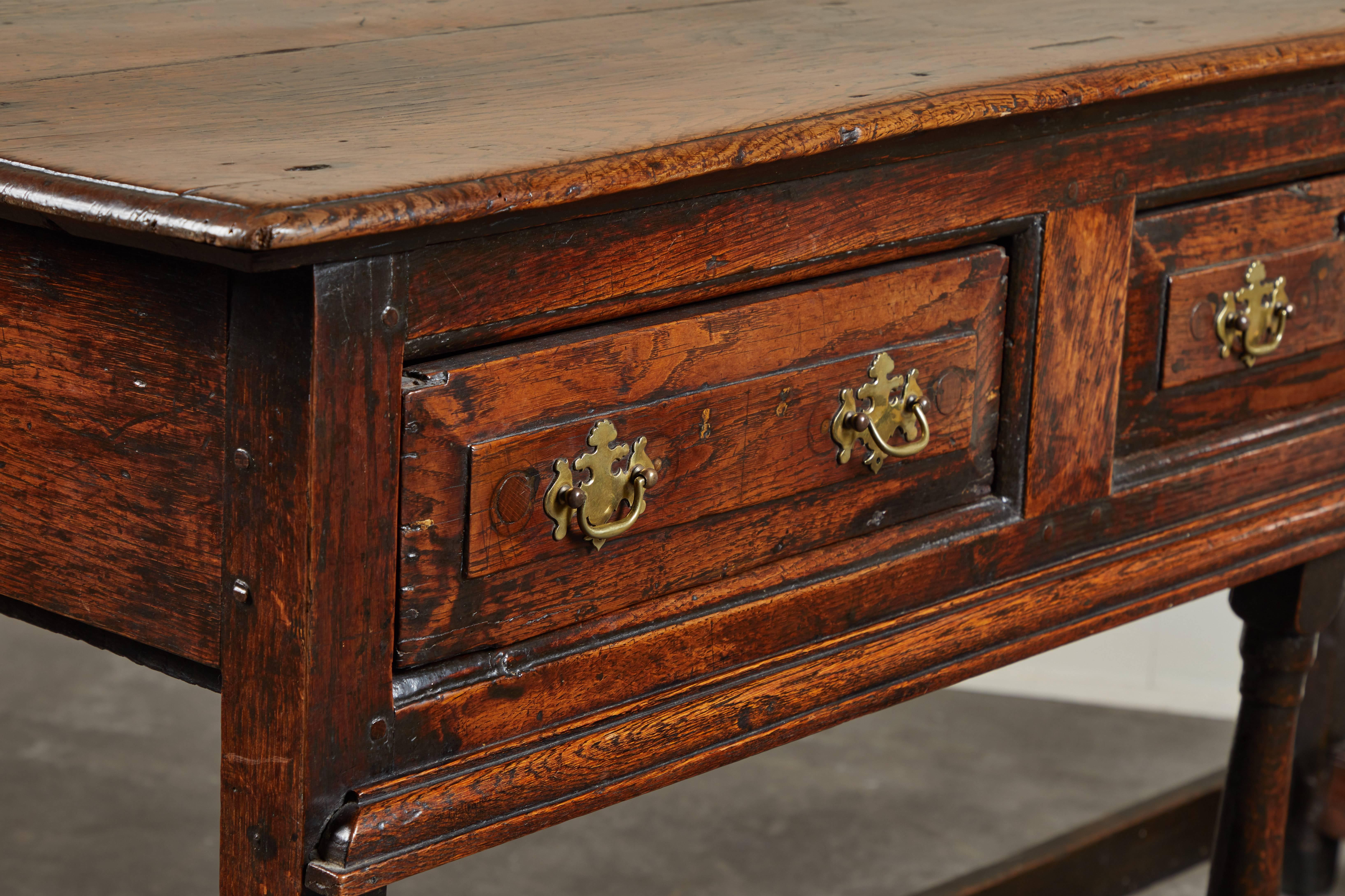 17th Century English Oak Jacobean Sideboard 9