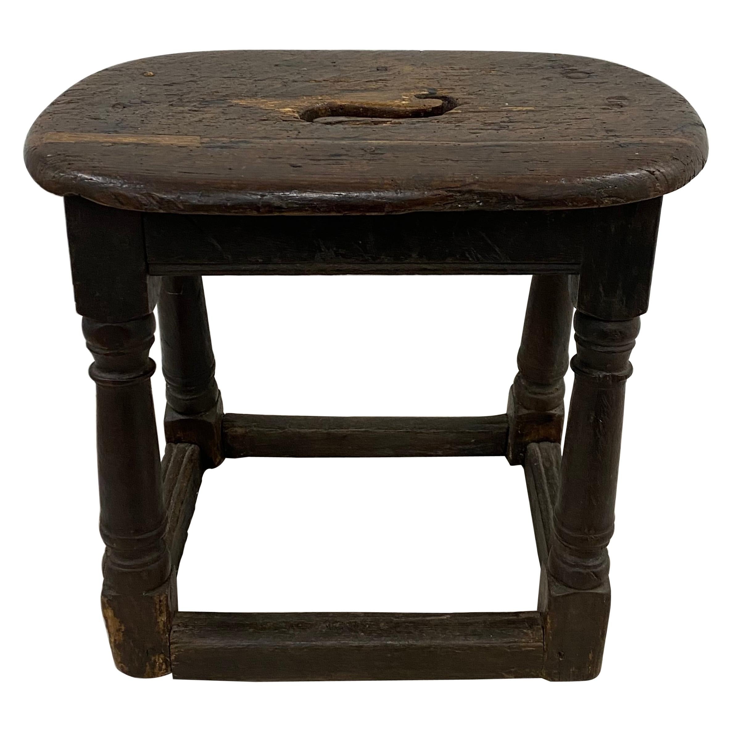 17th Century English Oak Joint Stool / Bench  For Sale