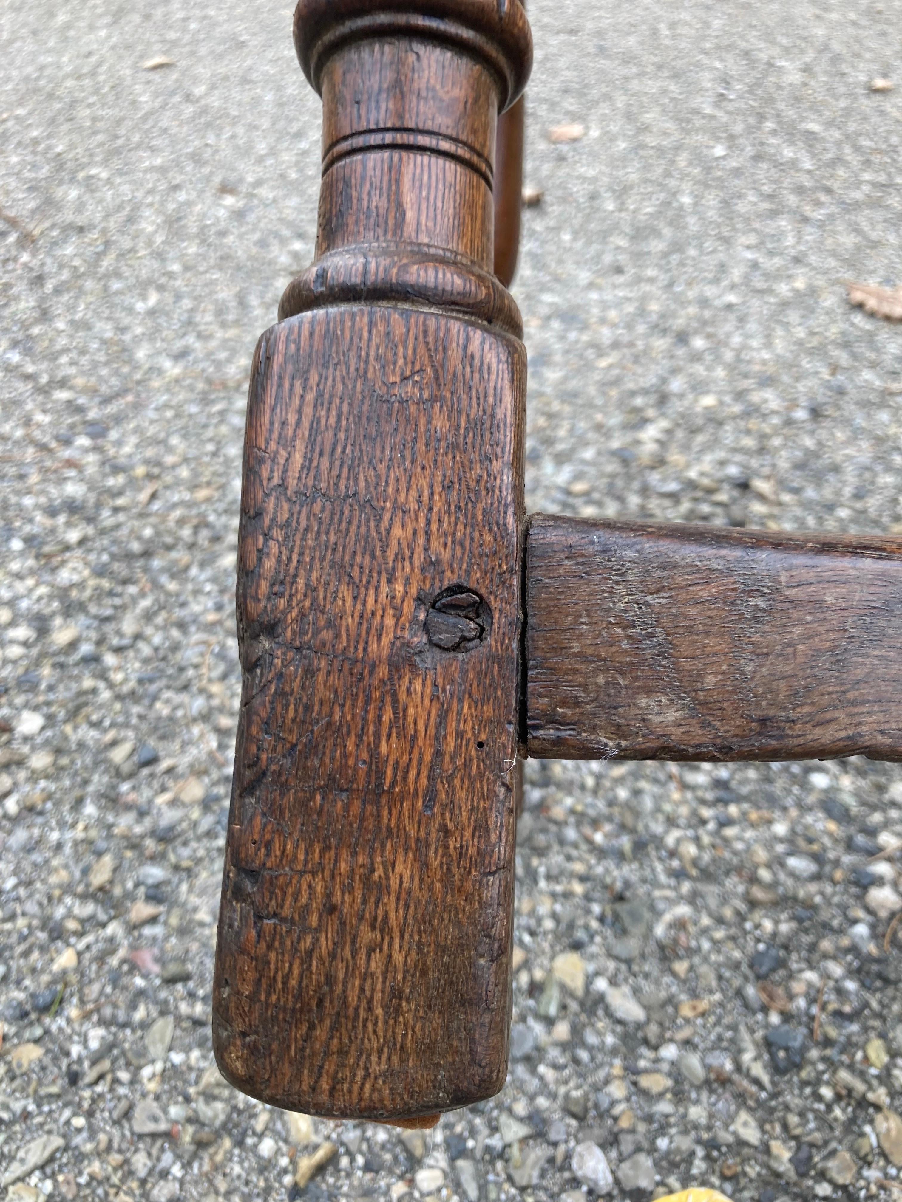 17th Century English Oak Joint Stool / Side Table 7