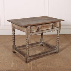 17th Century English Oak Lamp Table