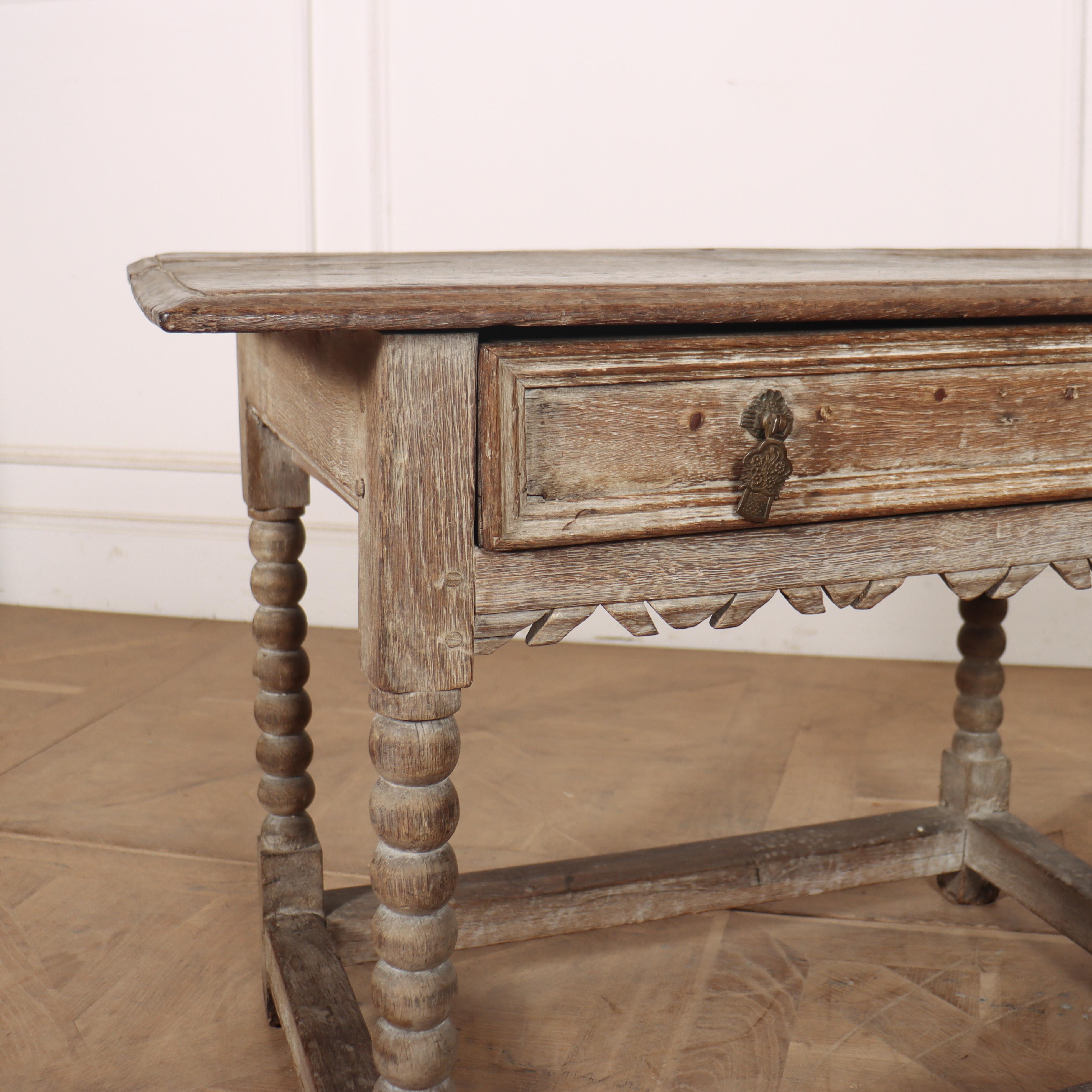 18th Century and Earlier 17th Century English Oak Lamp Table For Sale