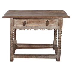 17th Century English Oak Lamp Table
