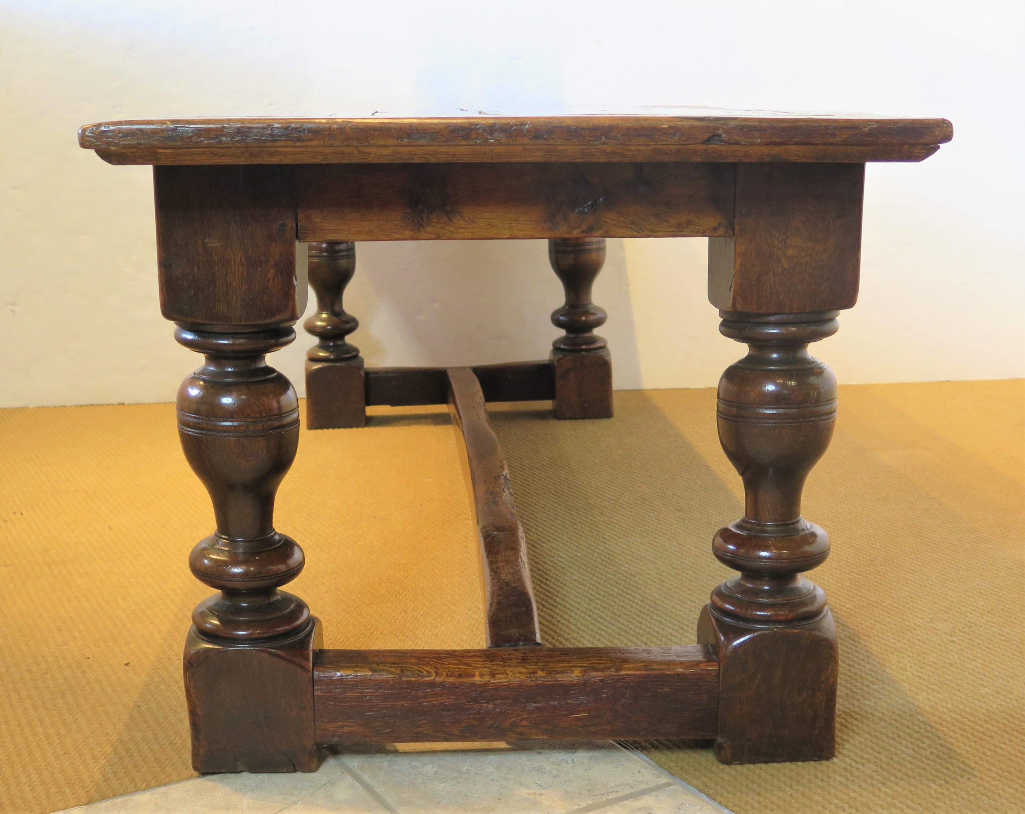 Baroque 17th Century English Oak Refectory / Long Table For Sale