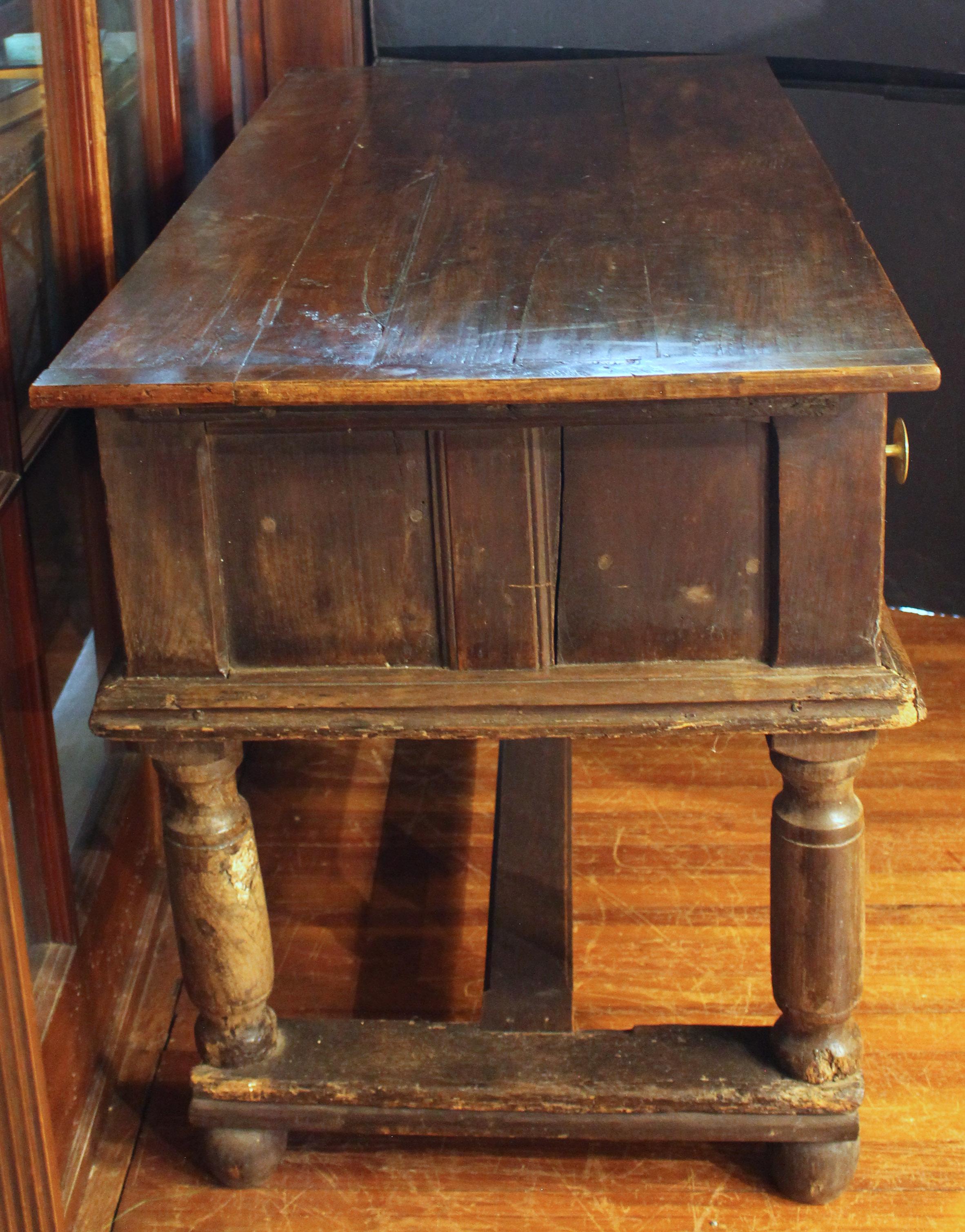 Carved 17th Century English Oak Server For Sale