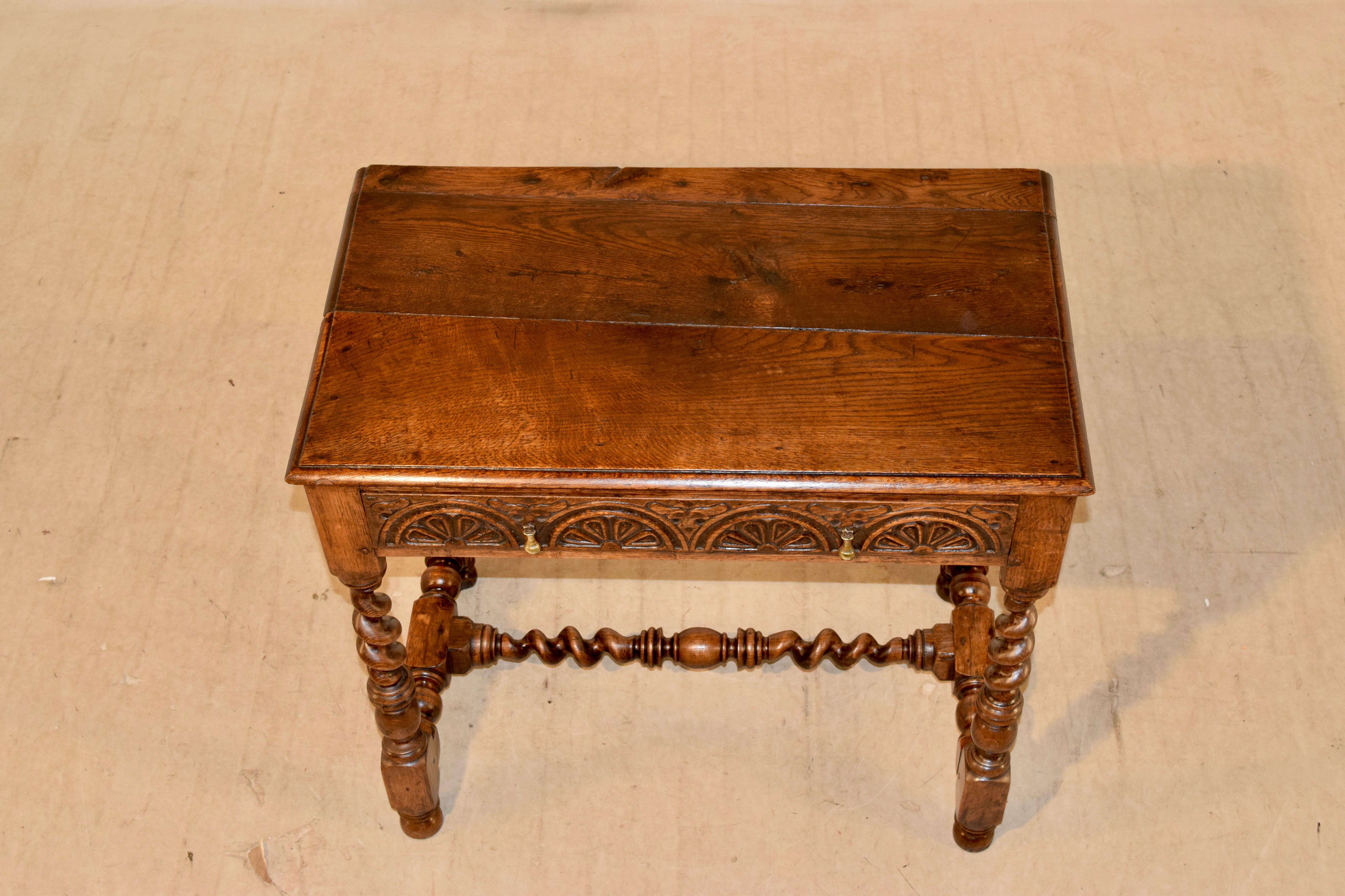 17th Century English Oak Side Table 6