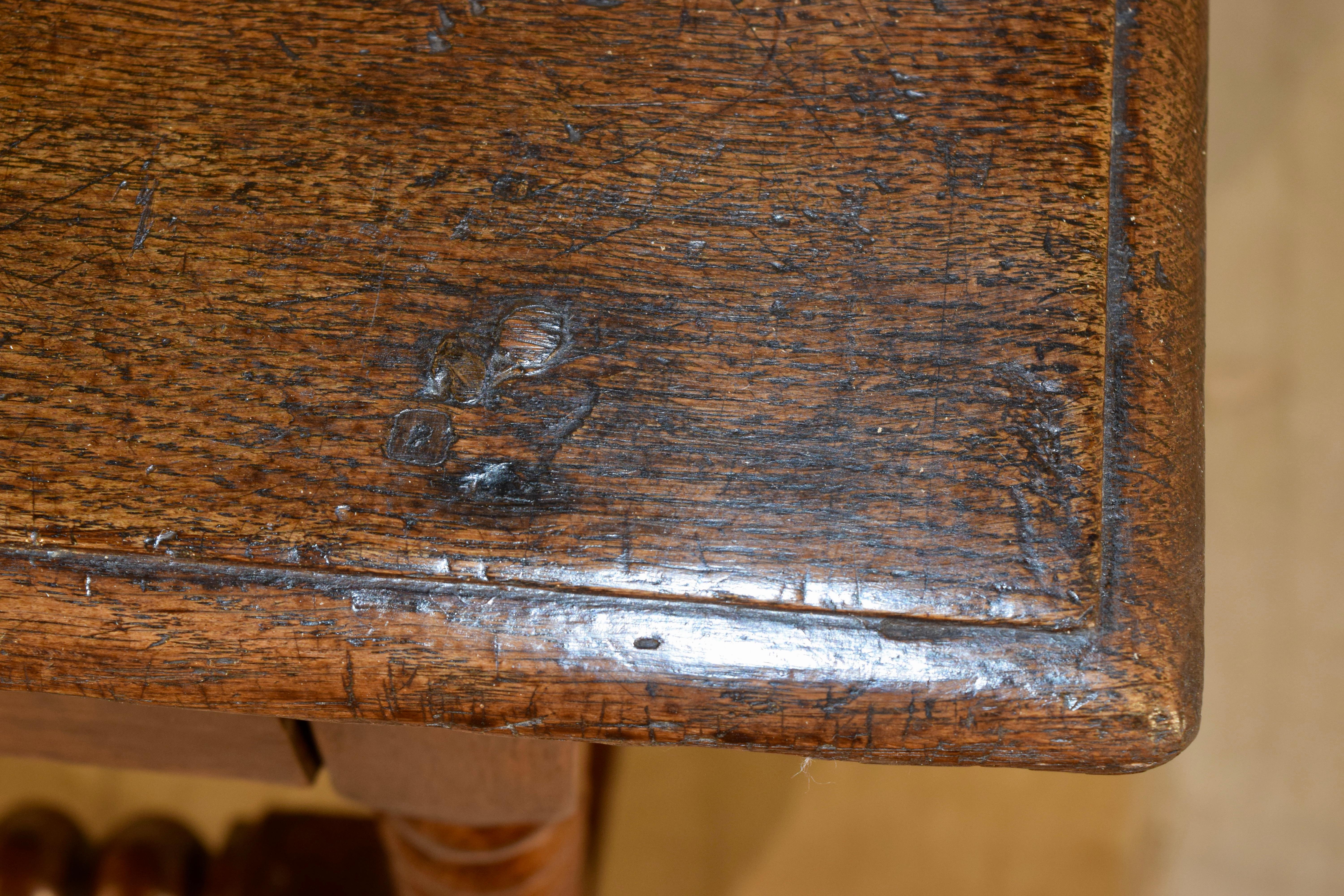 17th Century English Oak Side Table 6