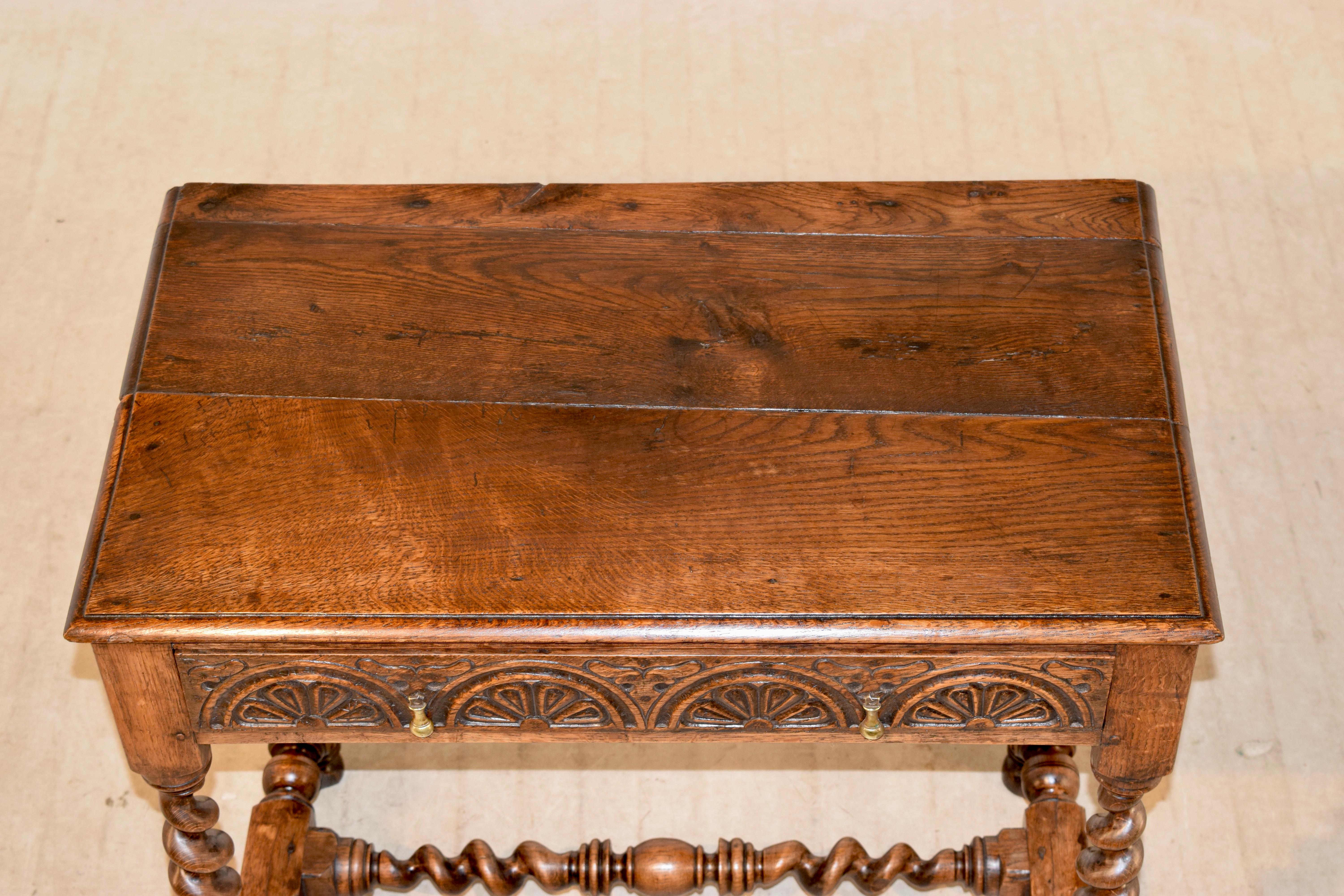 17th Century English Oak Side Table 7